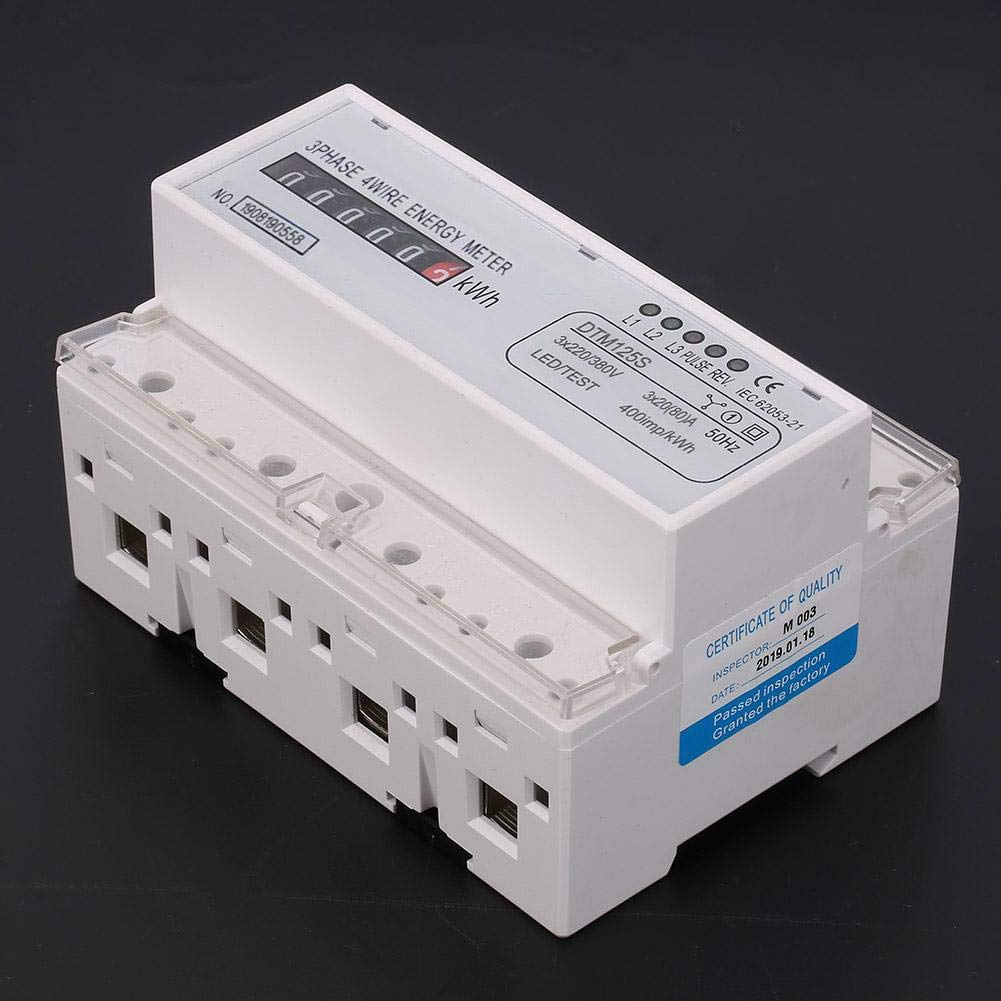 Compteur d'électricité numérique Compteur de kWh triphasé 220 / 380V 20-80A Consommation d'énergie