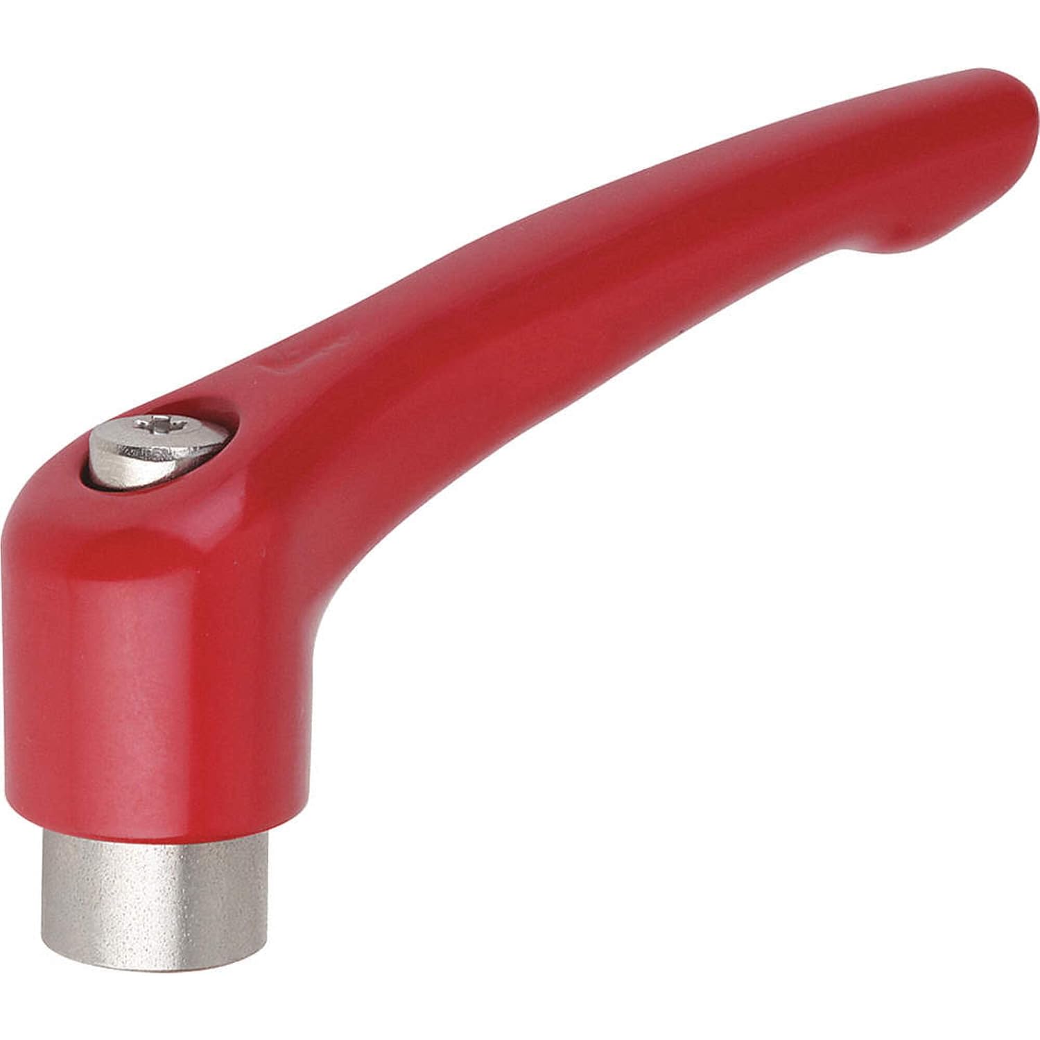 Kipp 06451-5A627 Zinc Adjustable Handle with 5/8-11" Internal Thread, Modern Design Style, Stainless Steel Components, Inch, Ruby Red Powder-Coated Finish, Size 5
