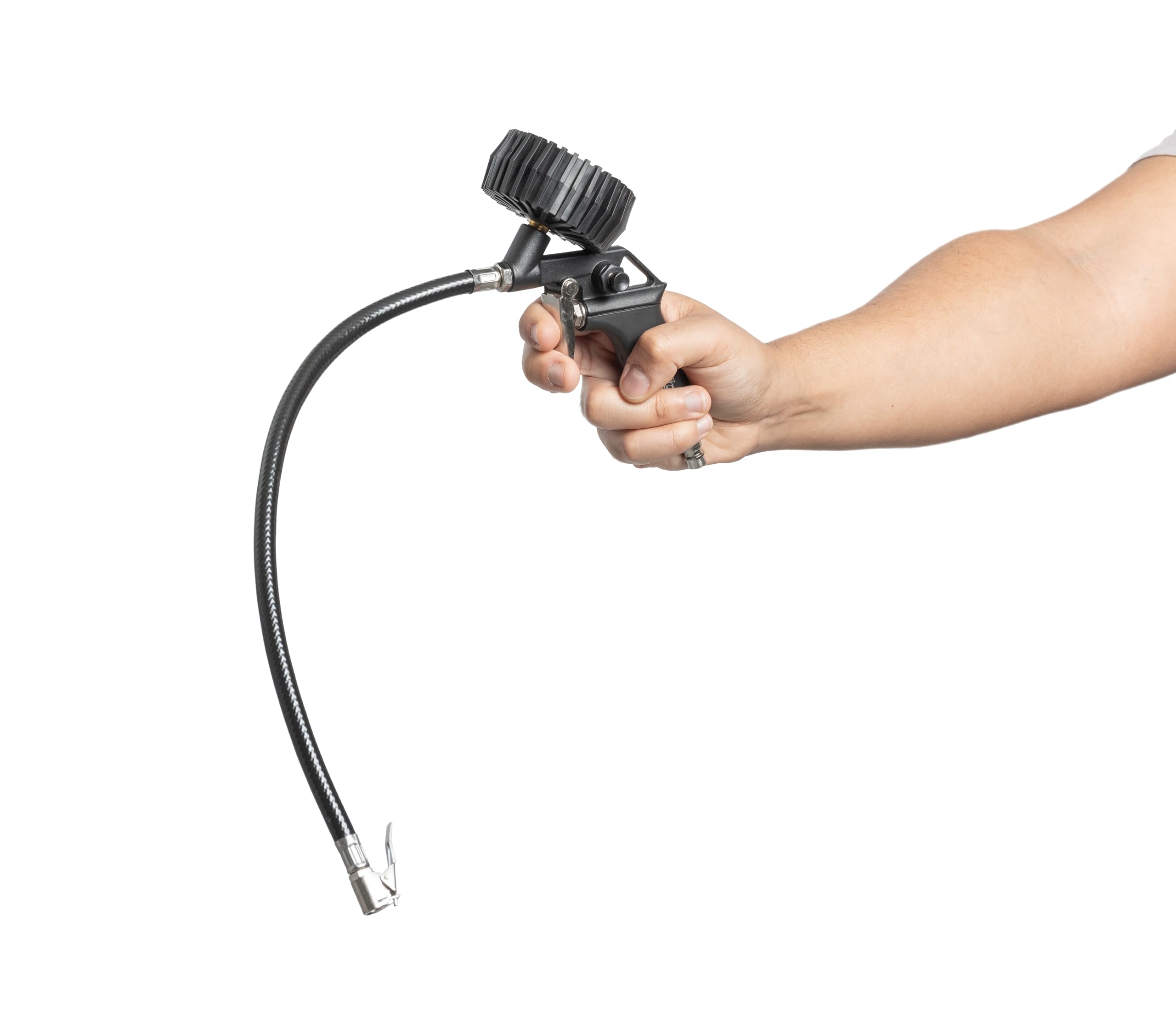 FIAC Kit Accessori per Compressore 8 Pezzi, Inclusi Gonfiagomme con Manometro, Pistola di Soffiaggio, Aerografo, Pistola Lavaggio, Tubo a Spirale 5m, 3 Punte di Gonfiaggio, Max. 8 Bar, Nero