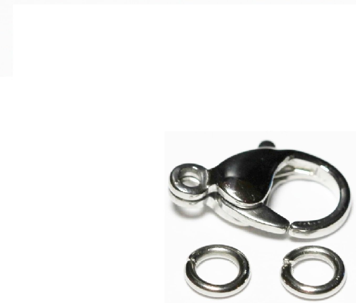 10 Mm Stainless Steel Lobster Clasp Pkg. Of 20 & 40 Jump Ring 316l