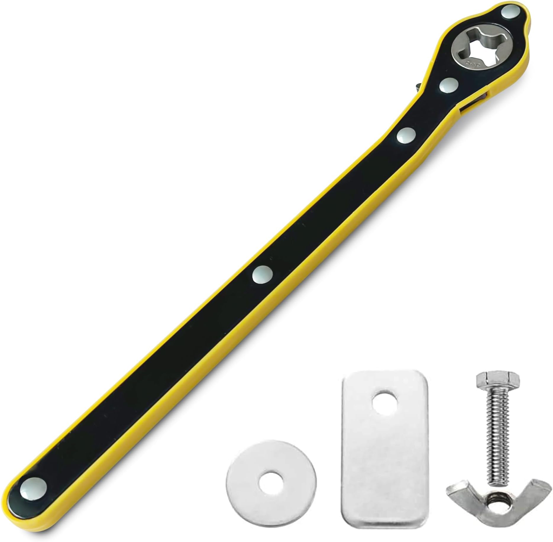 TONDA Jack Ratchet Wrench, Auto Labor-Saving Lug Wrench for Scissor Jack, Forward and Reversal Knob Design