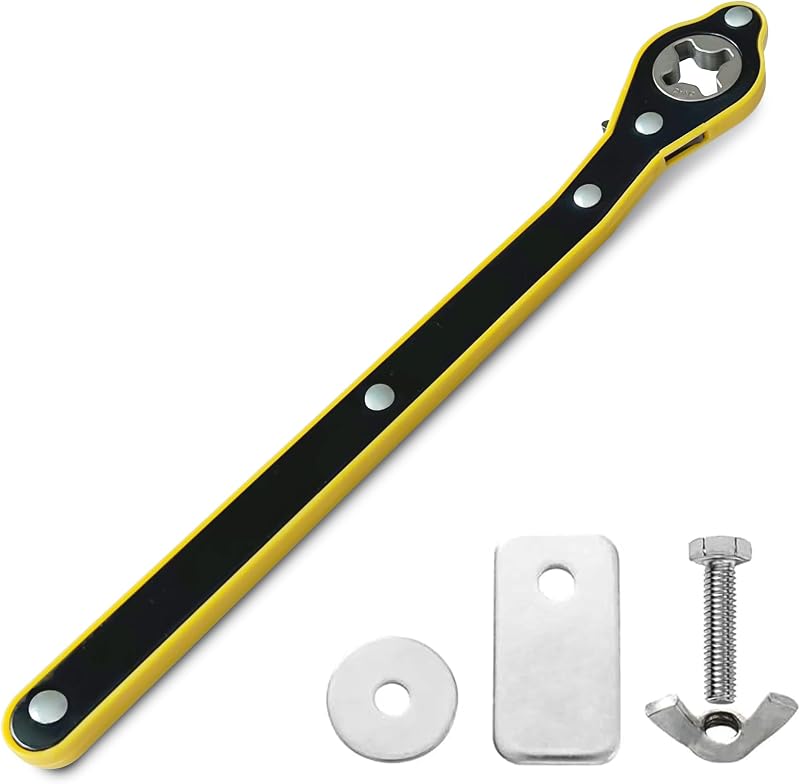 Jack Ratchet Wrench, Auto Labor-Saving Lug Wrench for Scissor Jack, Forward and Reversal Knob Design