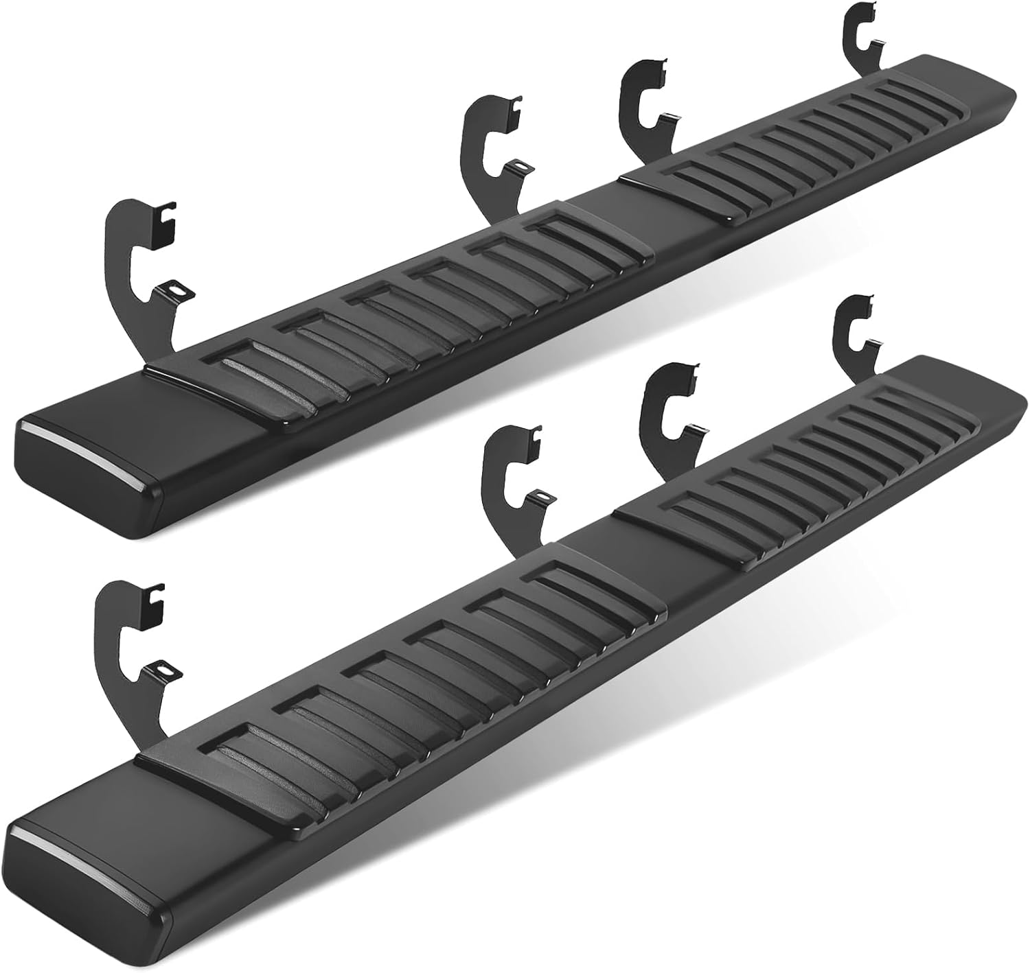 6" Running Boards Compatible with 2020-2025 GMC Sierra 2500HD 3500HD Crew Cab Black Aluminum Alloy Side Steps Nerf Bars