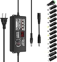 Vista 9 de Aclorol Adaptador de CA universal 3V-24V 3A 72W Fuente de alimentación ajustable DC 3V 5V 6V 9V 12V 24V 100-240V Convertidor CA/CC Varios
