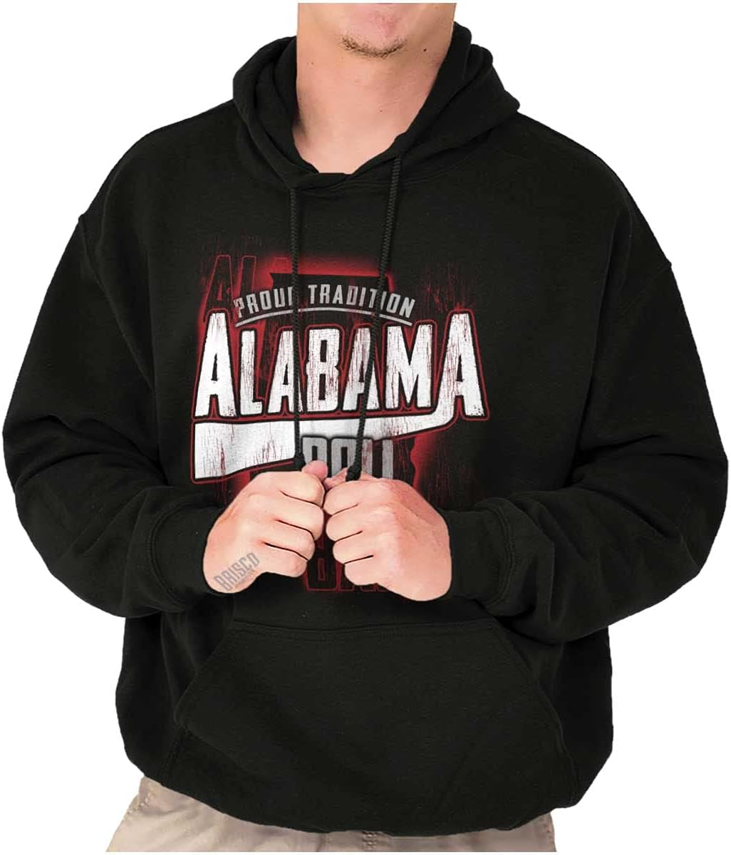 Brisco Brands Alabama Tradition Distressed Athletic Hoodie Sweatshirt Women Men