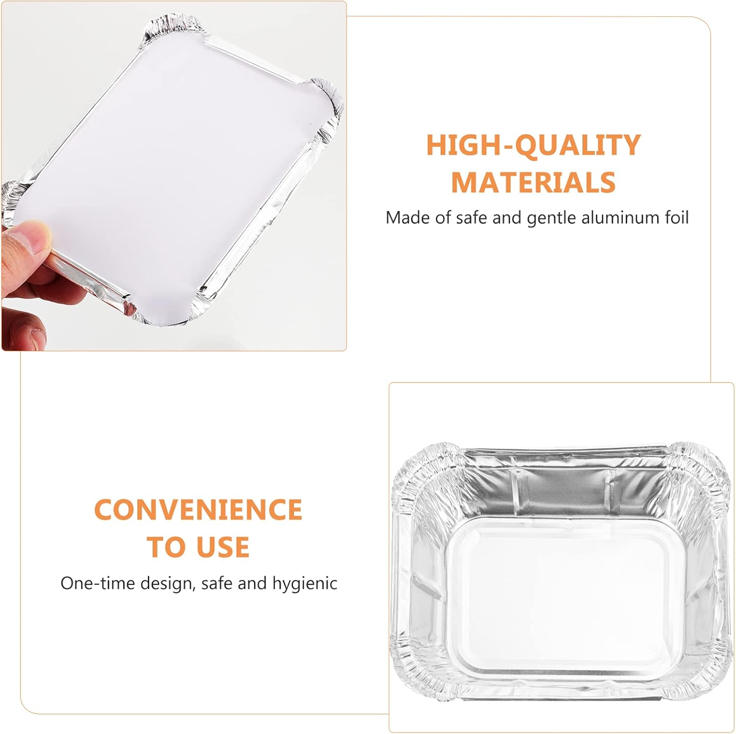 generic 125pcs Grill Foil Drip Pan Grill Drip Pans BBQ Takeaway Boxes Food Container Insulated Aluminum Pans Smoker Accessories for Outdoor : Patio, Lawn & Garden