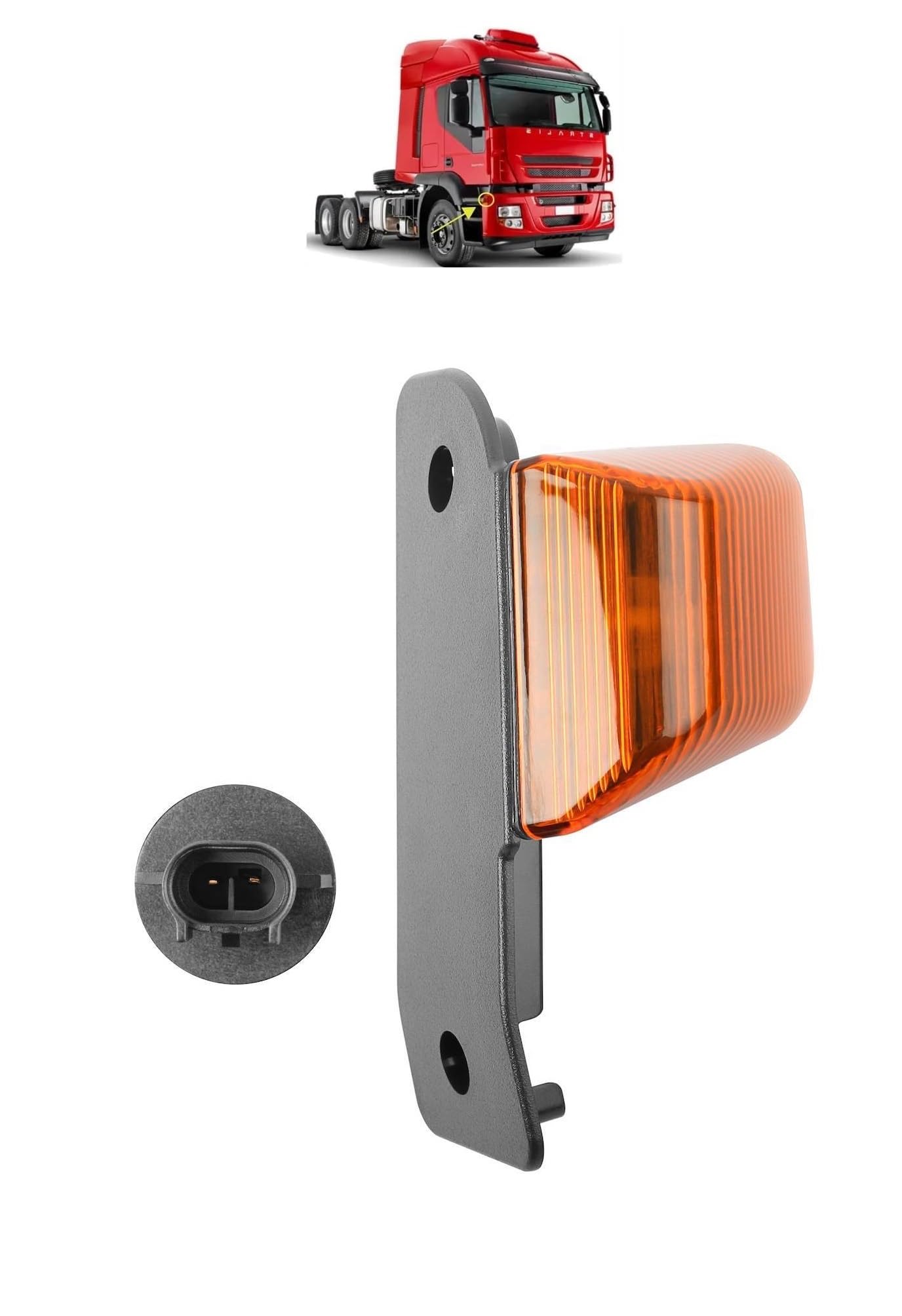 Generico FANALE LATERALE FRECCIA DX 2 FORI COMPATIBILE CON IVECO AD-AT-AS STRALIS 2007-2013 504250999