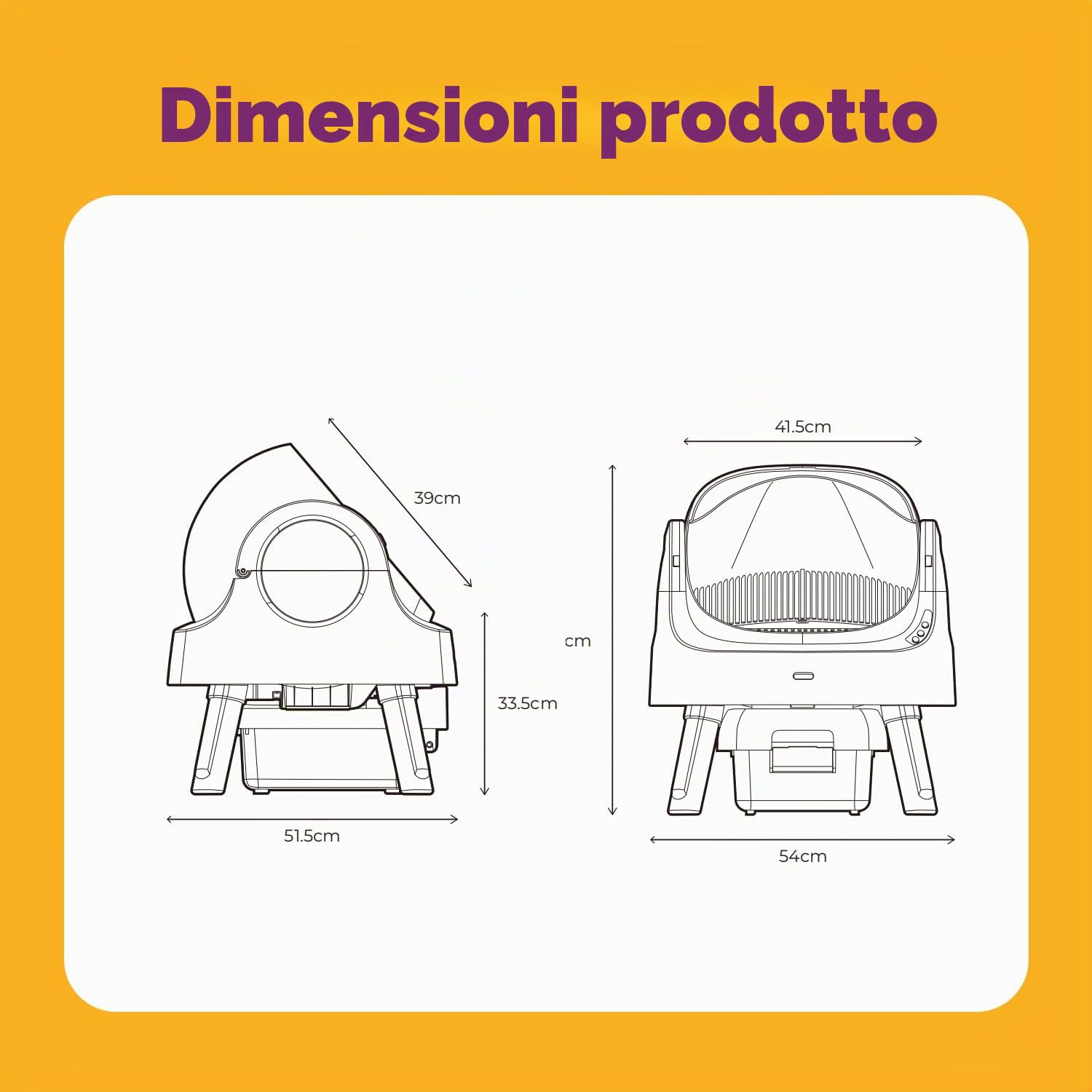 PetPivot Lettiera autopulente con design aperto, modalità automatiche e manuali, pulizia istantanea e pala semplice, ideale per gatti di grandi dimensioni, adatta per famiglie multigatti