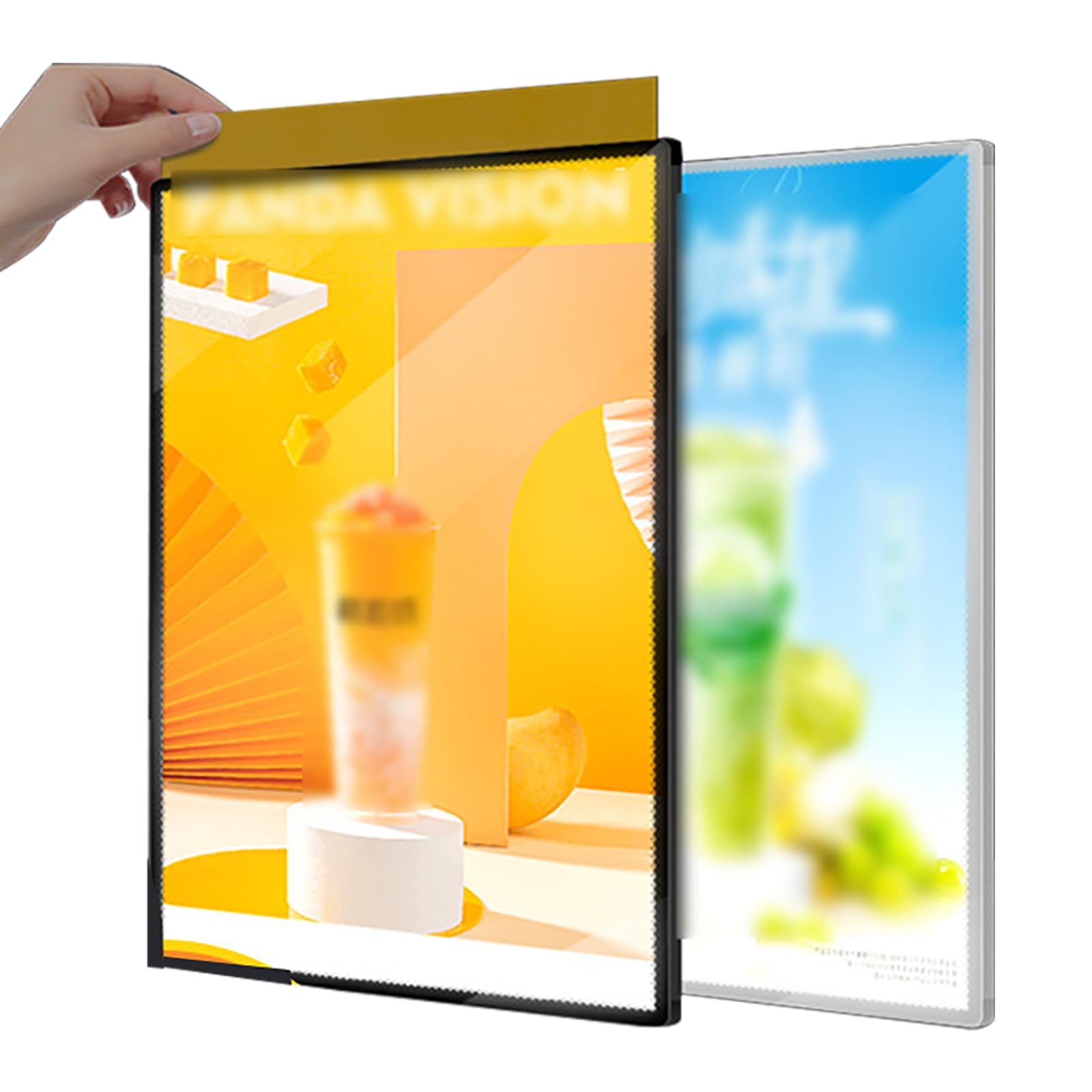 Advertising Light Box, Multiple Sizes (A4-A1-80×120cm), Ultra Slim Frame Poster Display, Illuminated Poster Holder for Shops, Plug-in Advertising Frame Display,60×90cm,Silver