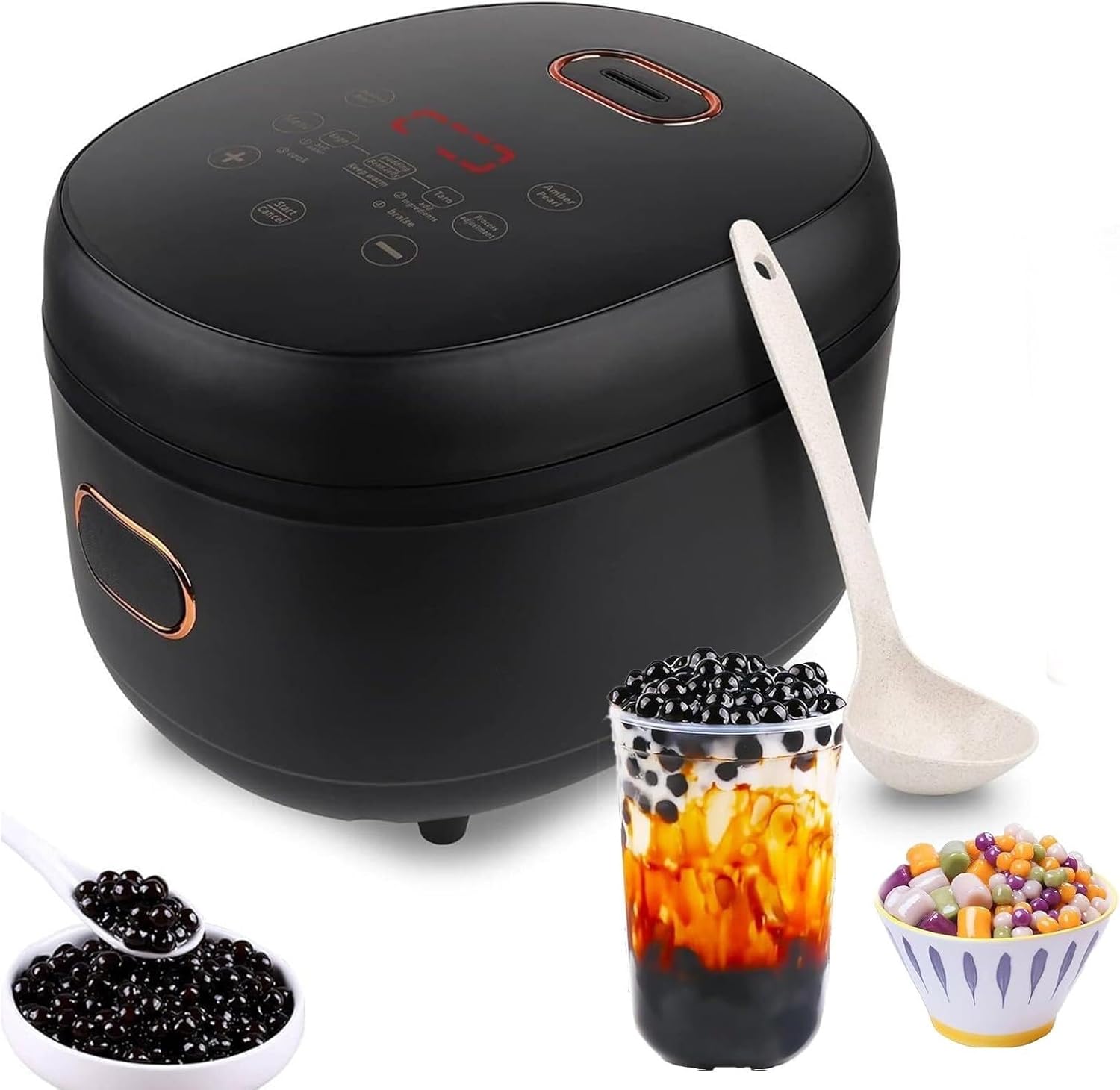 Olla Automática para Perlas, 5L, 900W, Máquina para Hacer Tapioca