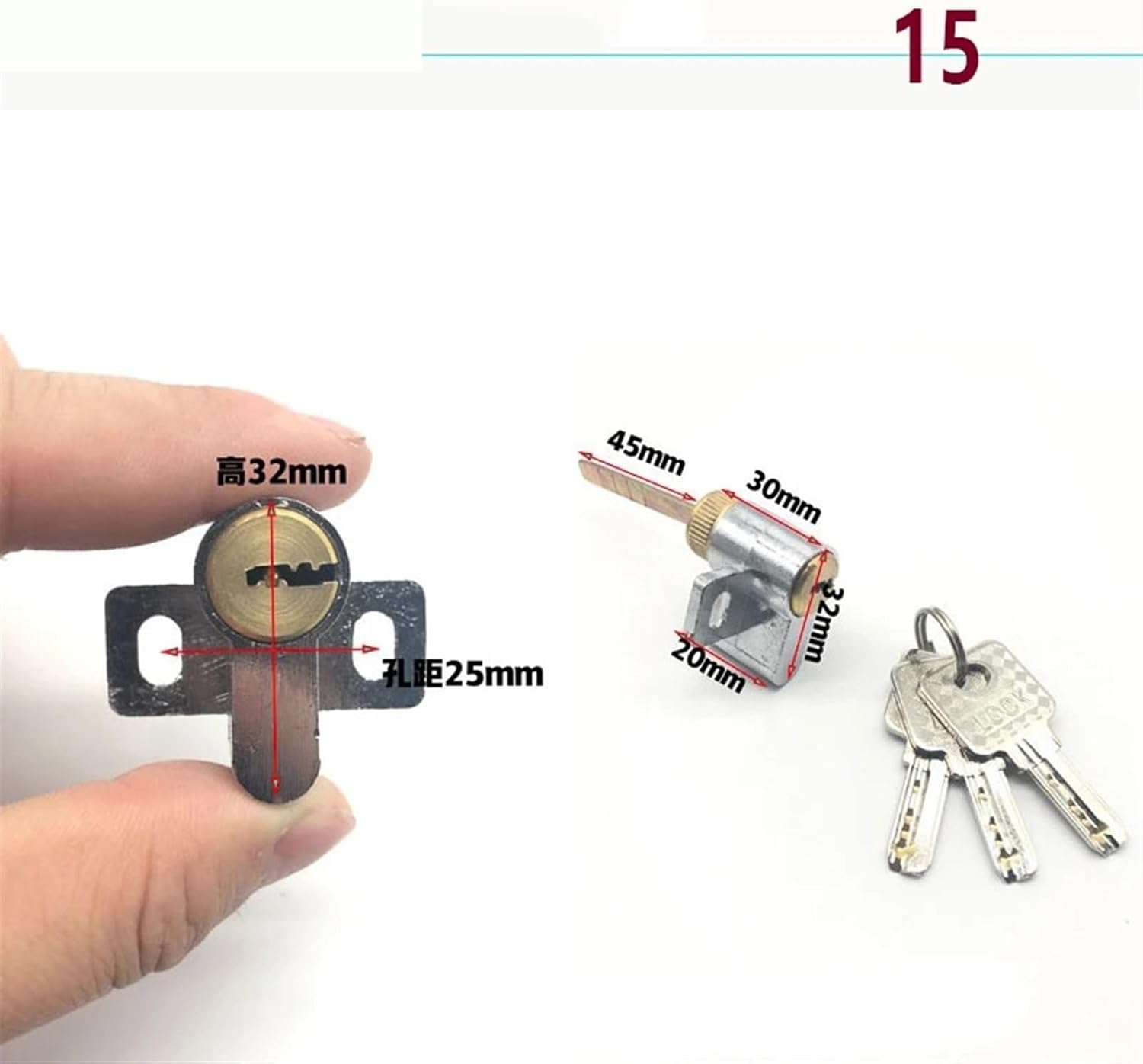 MObyat Door Lock Cylinder for Home Gate Bedroom Bathroom Hotel Office Door Hardware Replacement Accessories DIY MS562 H 1Pcs (Color : 15)