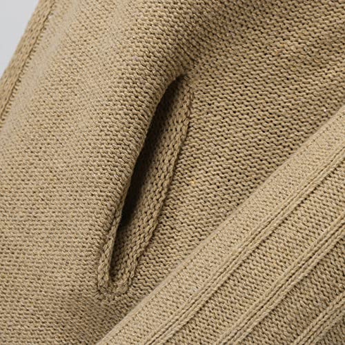 Mens Cardigan Sweater Hooded Shawl Collar Button Closure Long Sleeve Knit Slim Fit Fashion Coat Cardigans #TOP3