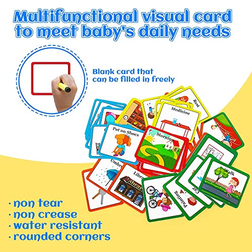 Beetoy Visual Schedule Cards For Kids With Autism, Home Chore Chart Routine Cards Autism Learning Materials With 1 Schedule Book And 30 Yellow Stars For At Home, School & In The Community #TOP2