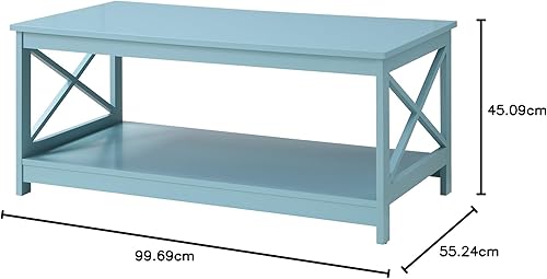Miniatura 51 de Convenience Concepts – Mesa de café Oxford, Madera, Gris Gris,Barnwood/Negro,Negro,Rosa rubor,Azul cobalto,Madera derivada/Blanco,Azul espuma