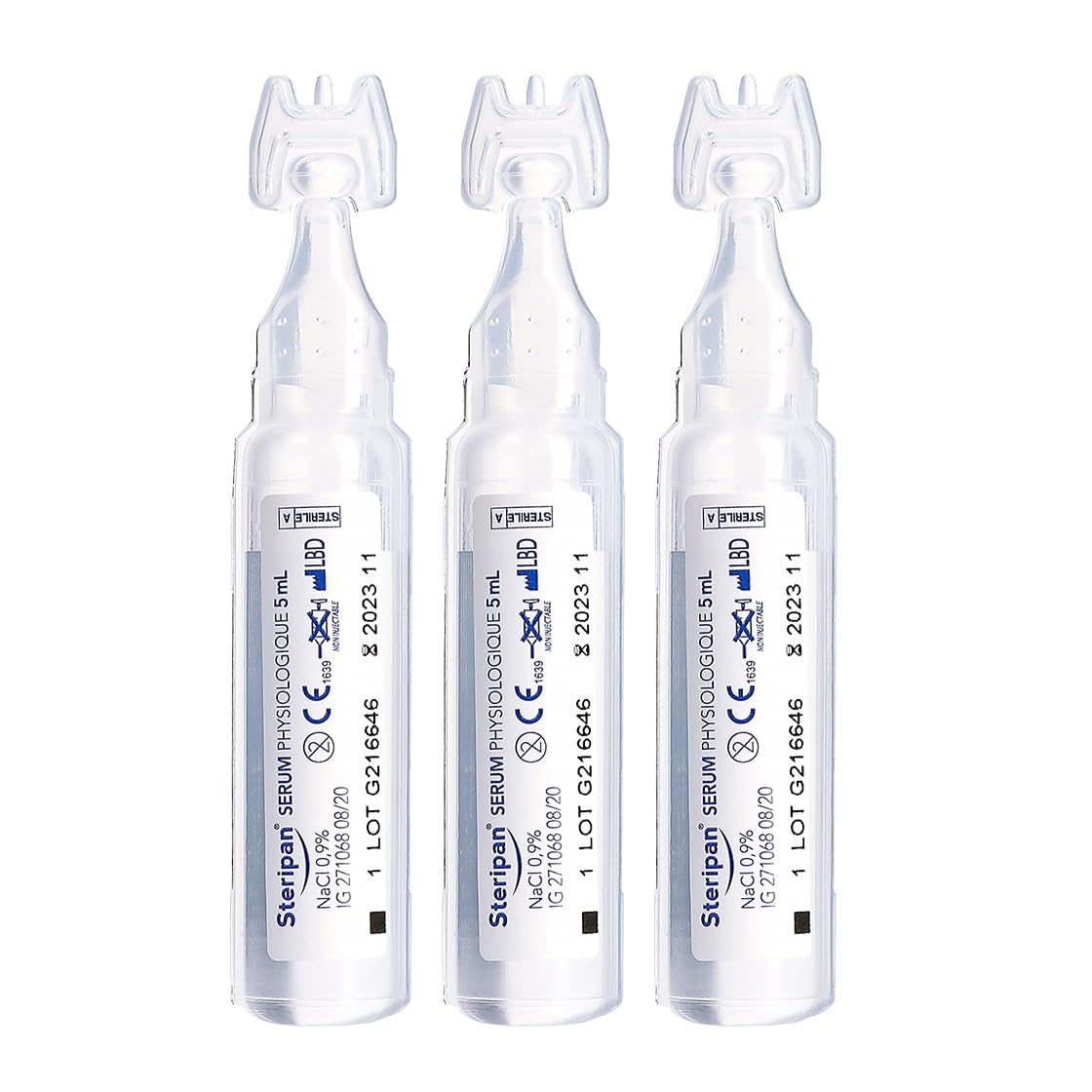 Steripan - Sérum Physiologique - Conseillé Pour Les Nourrissons - Lavage Nasal, Oculaire Et Auriculaire - Unidose Stérile 40 x 5 ML (Lot De 3)