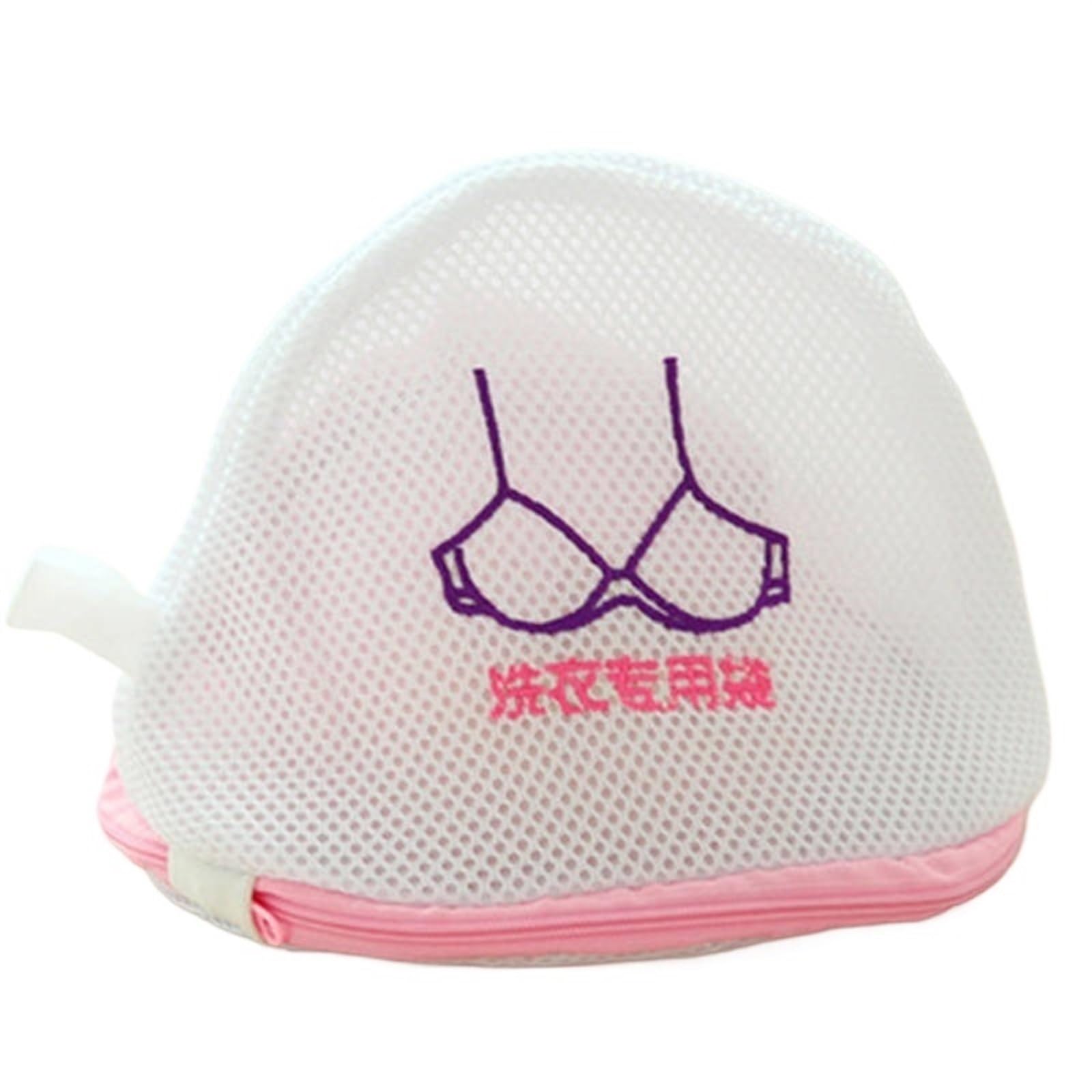 Laundry Bag Mesh Embroidered Bra Lingerie Underwear Dirty Clothes Laundry Bags Washing Machine Washable Basket Bag Clean(Bra)