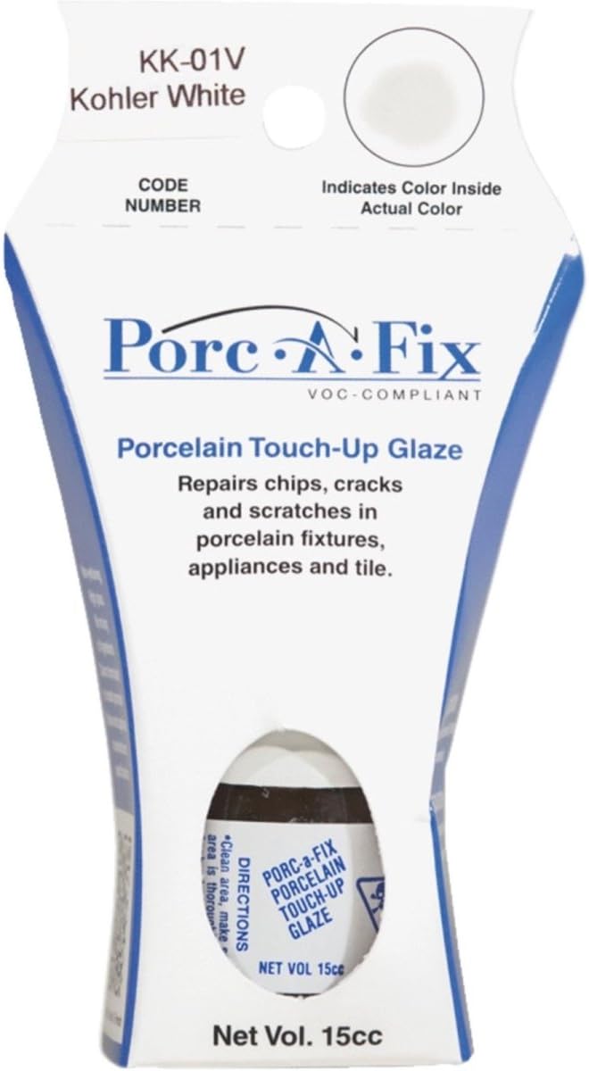 FIXTURE FIX KK-1V Porc-A-Fix Brush White Bottle, Tub, 15 Cc