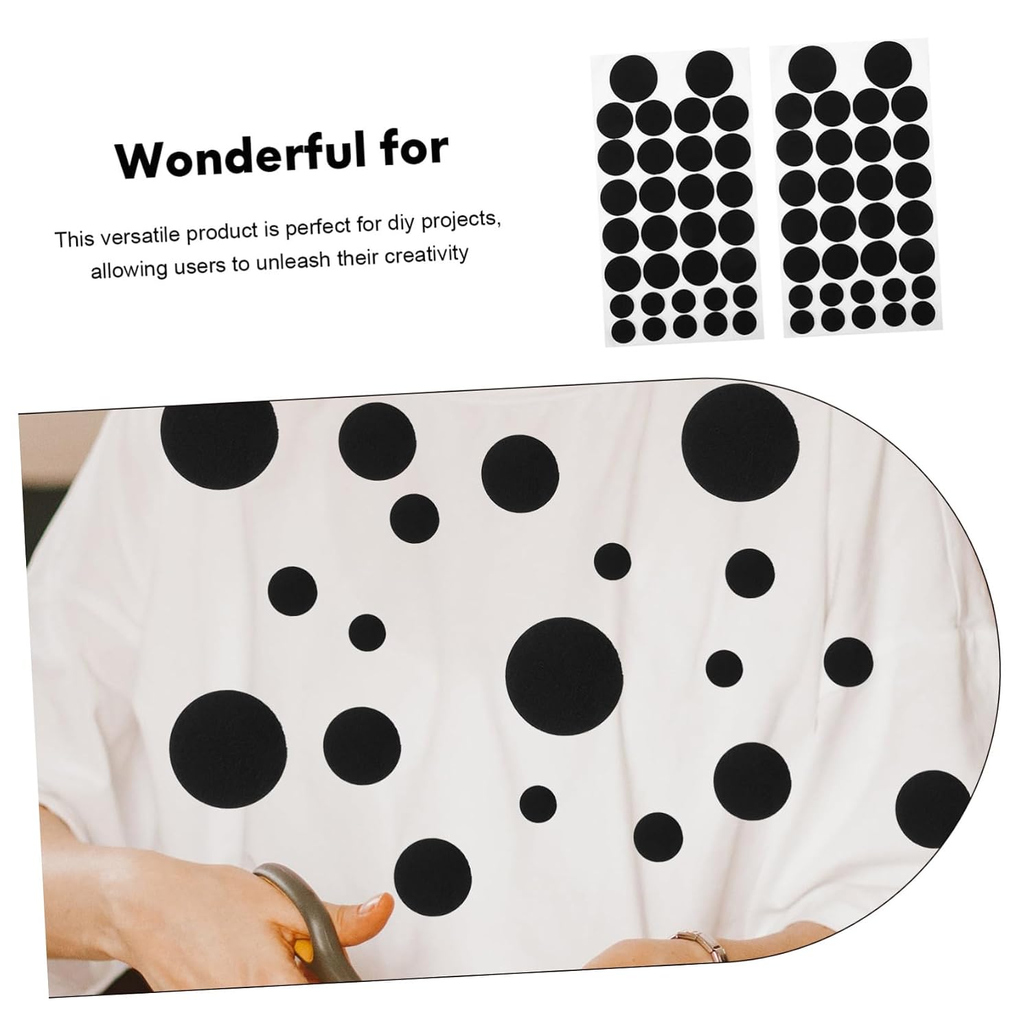 4sheets Self-Adhesive Felt Circles for Dog Clothing Accessories for Crafting Decorating Durable Felt Material for Stylish Touch