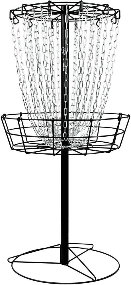 MVP Black Hole Practice Portable Disc Golf Basket - 24-Chain Target for Backyard Practice, Quick Setup, PDGA Size
