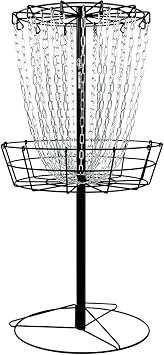 MVP Disc Sports Black Hole Practice 24-Chain Portable Disc Golf Basket Target