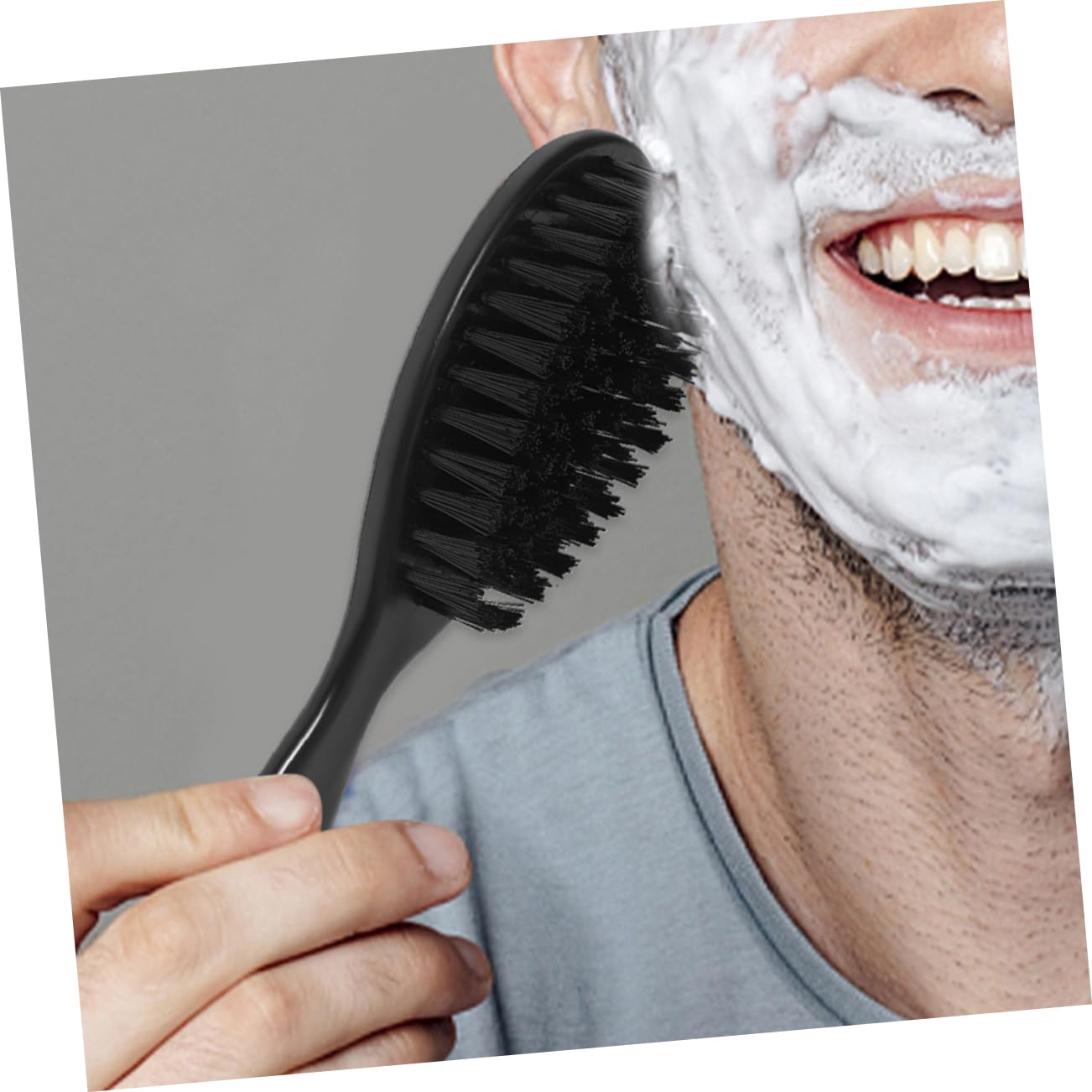 8pcs Brush Hair and Beard Grooming Tools Soft Bristles Face Shaving Quality for Beard Care Routine