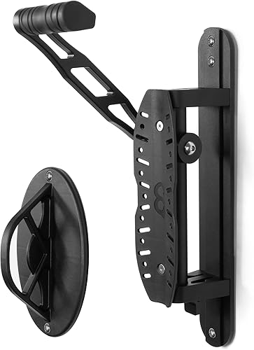CyclingDeal Bike Swivel Wall Hanger with Rear Wheel Pad Stopper - Adjustable Foldable Indoor Storage Vertical Hook Organiser - Safe & Secure for
