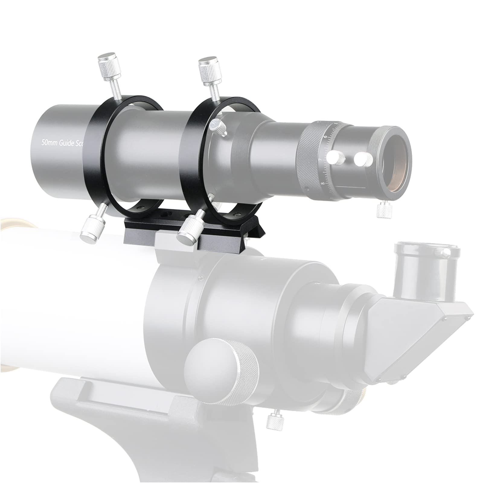 Svbony SV116 Colliers pour Lunettes de Guidage avec Plaque en Queue d’Aronde Support de Guide Scope Réglable en Métal pour Tube de Télescope Diamètre 43 à 70 mm