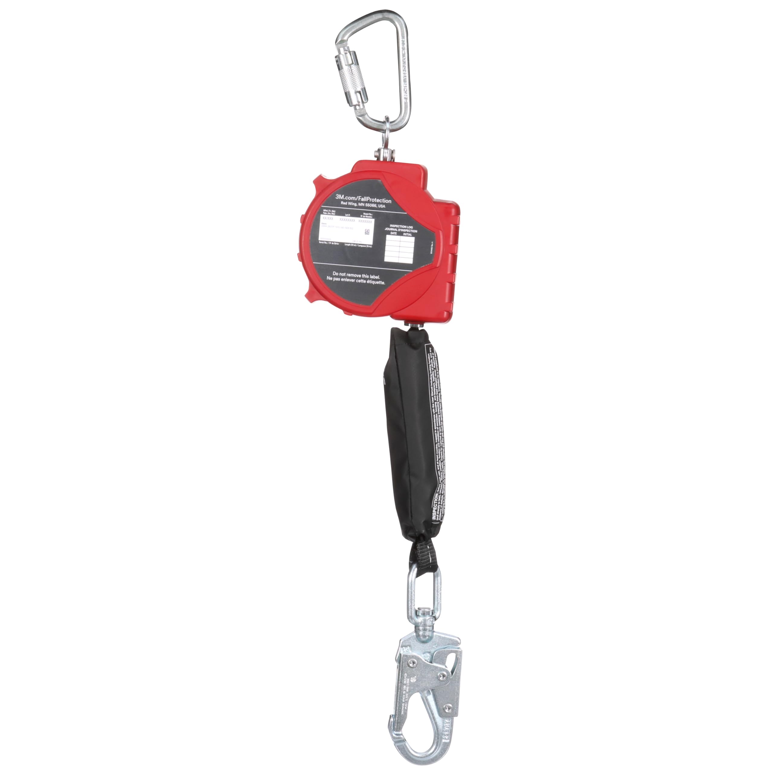 3M™ Protecta® 3100516 - Línea de vida autorretráctil con mosquetón, red, gancho giratorio de acero, 20 pies
