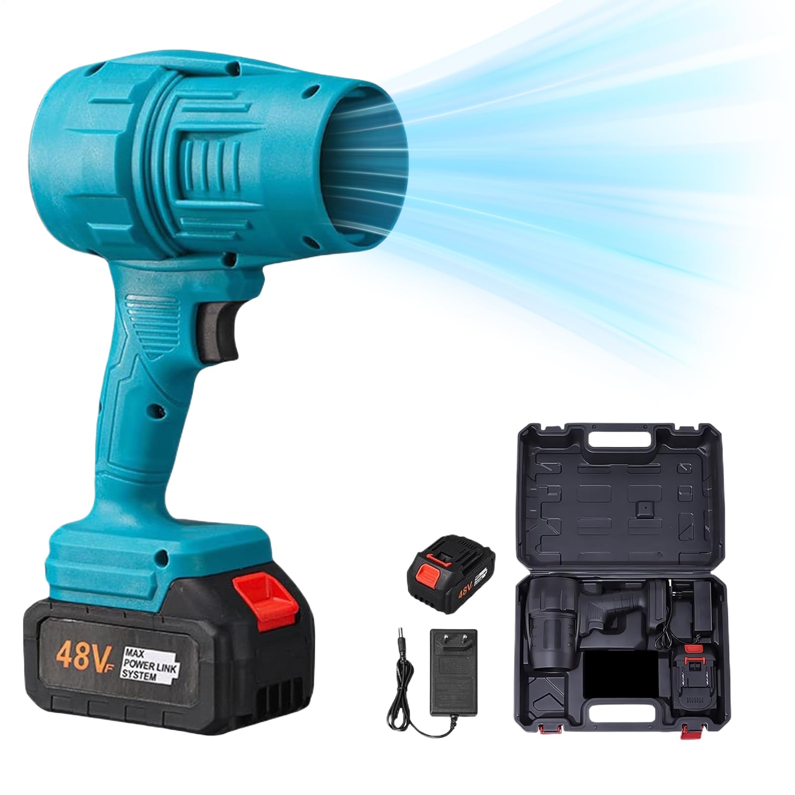 Soffiatore per foglie senza fili Utensile a batteria per soffiare polvere | Soffiatore elettrico per la pulizia di giardino, patio, , marciapiede, cura del prato e neve