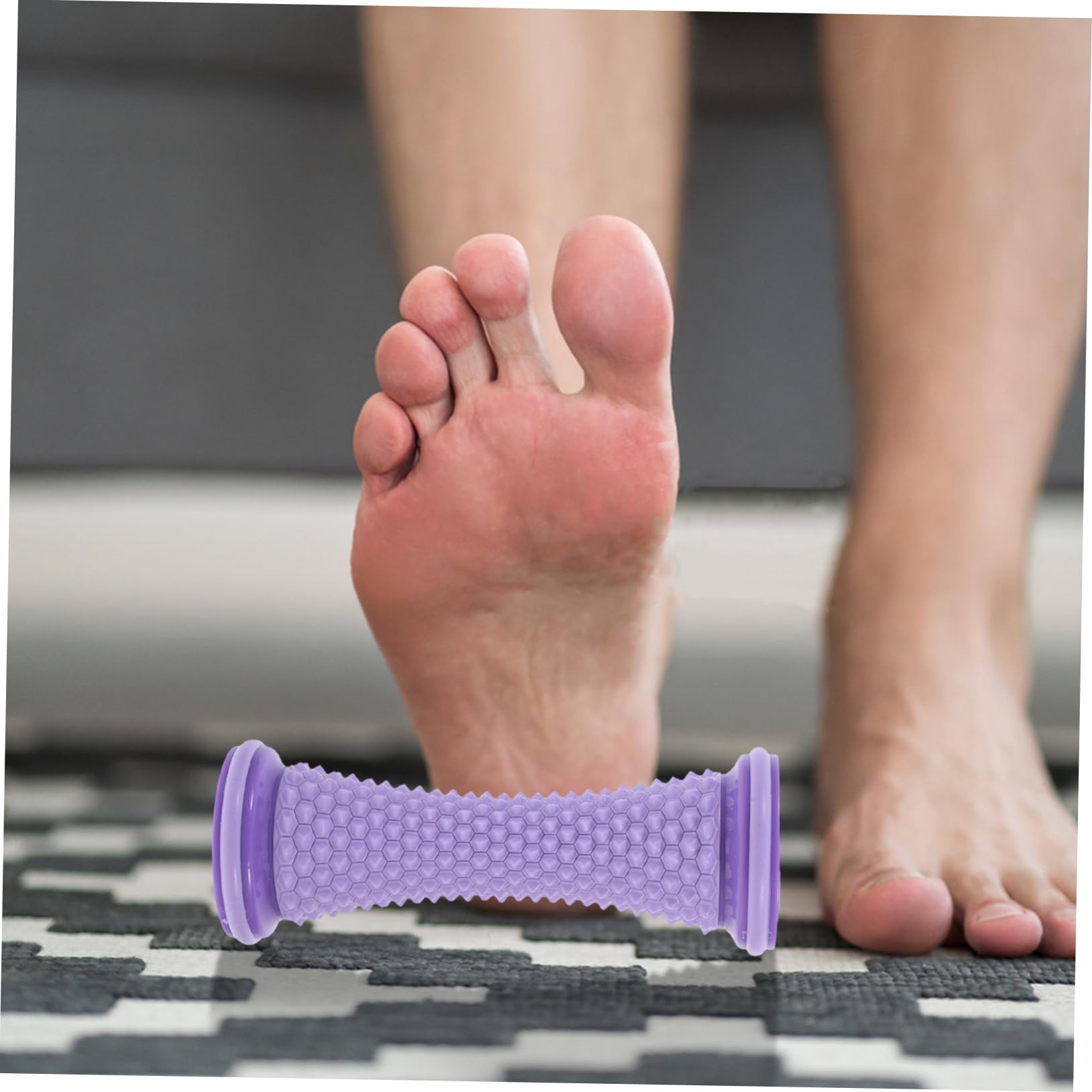 CALLARON Yoga Fußroller 2 Stück Manuelles Fußmassagegerät aus Tpr und Pvc Lila Rollenmassagegerät zur Fußsohlenmassage Lindert Fußermüdung Geeignet für Plantarfasziitis und Fußbogen