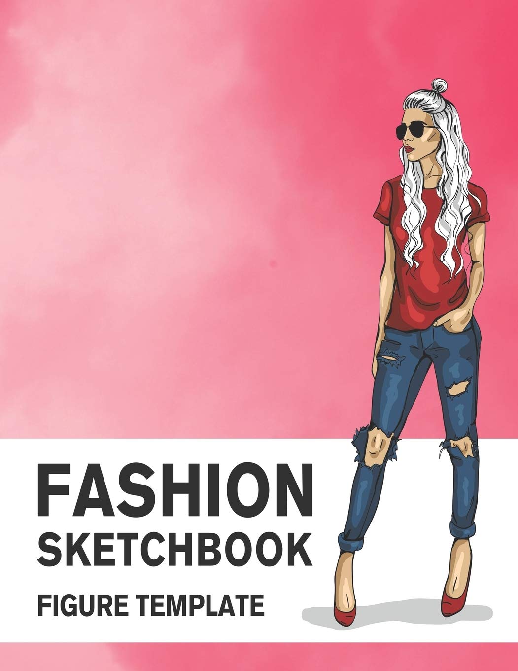 Fashion Sketchbook Figure Template: 430 Large Female Figure Template for Easily Sketching Your Fashion Design Styles and Building Your Portfolio (Fashion Sketchbook with Female Figure Template)