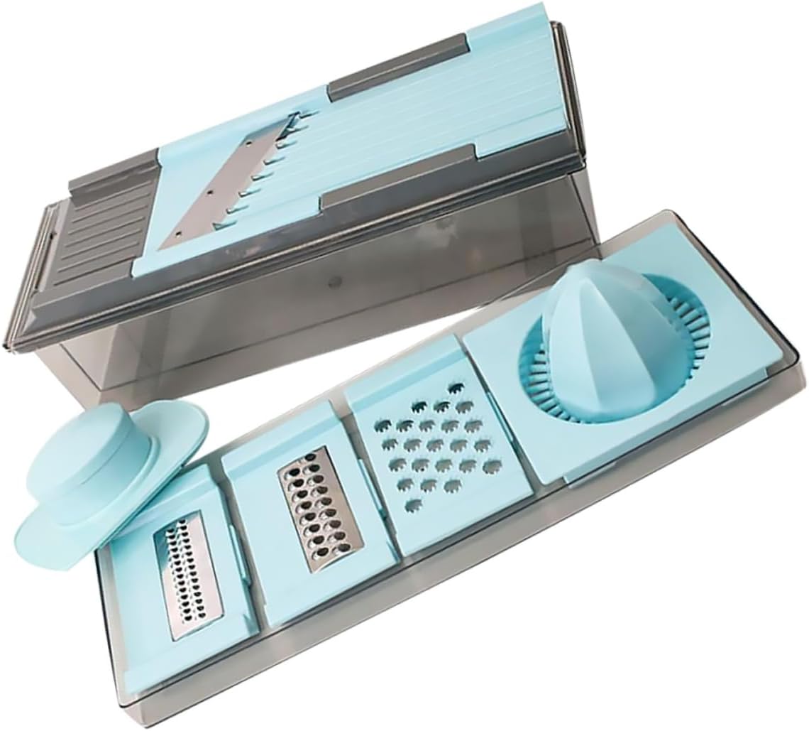 VALICLUD Multifunctional Vegetable Cutter Manual Juicer Portable Slicer for Home and Restaurant for Slicing Grating Ginger Garlic Carrots Cucumbers and More