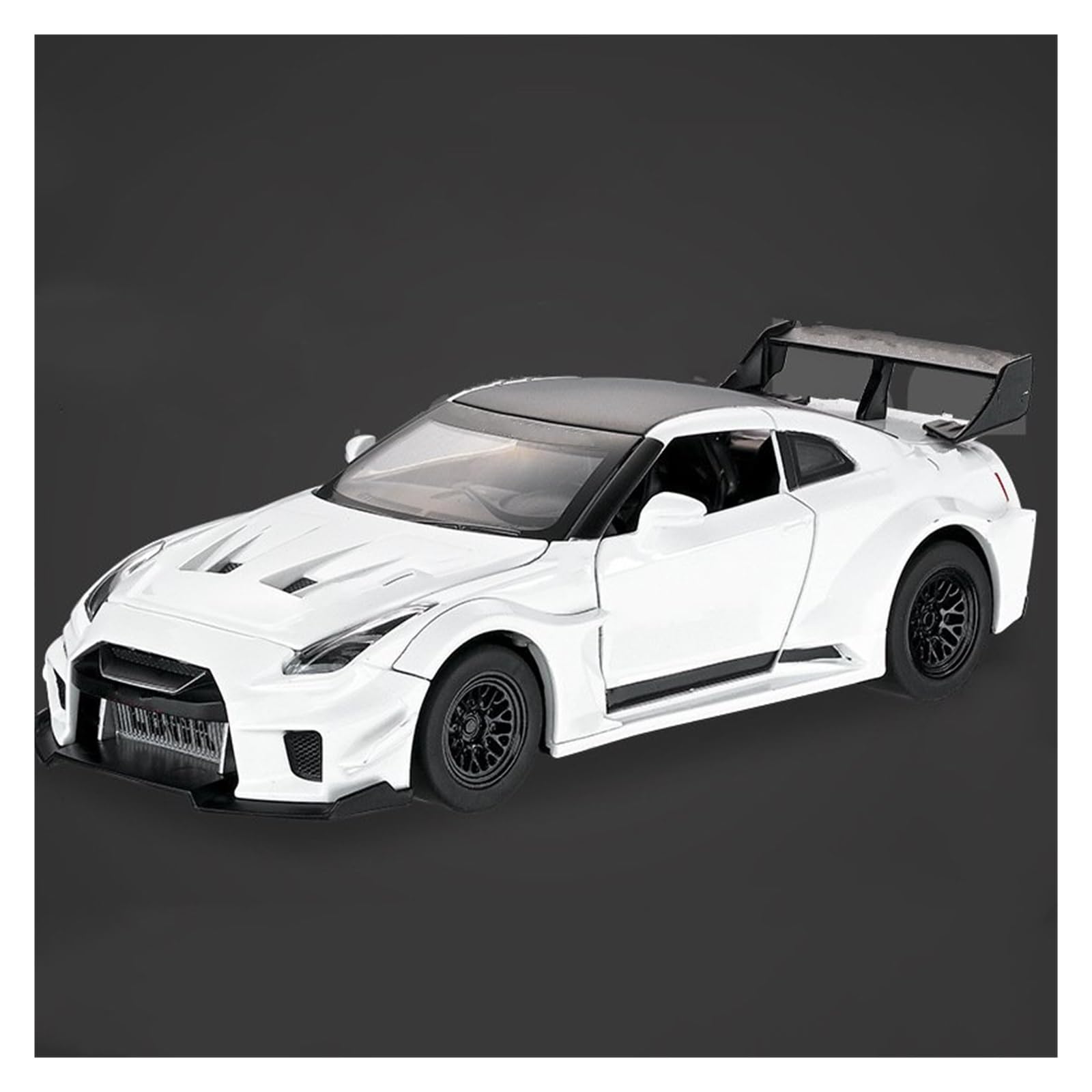 AUDSNI Die-Cast Diecast Car Model 1:32 For Nissan For GTR CSR2 Alloy Die Casting Model Car Ornaments(White)
