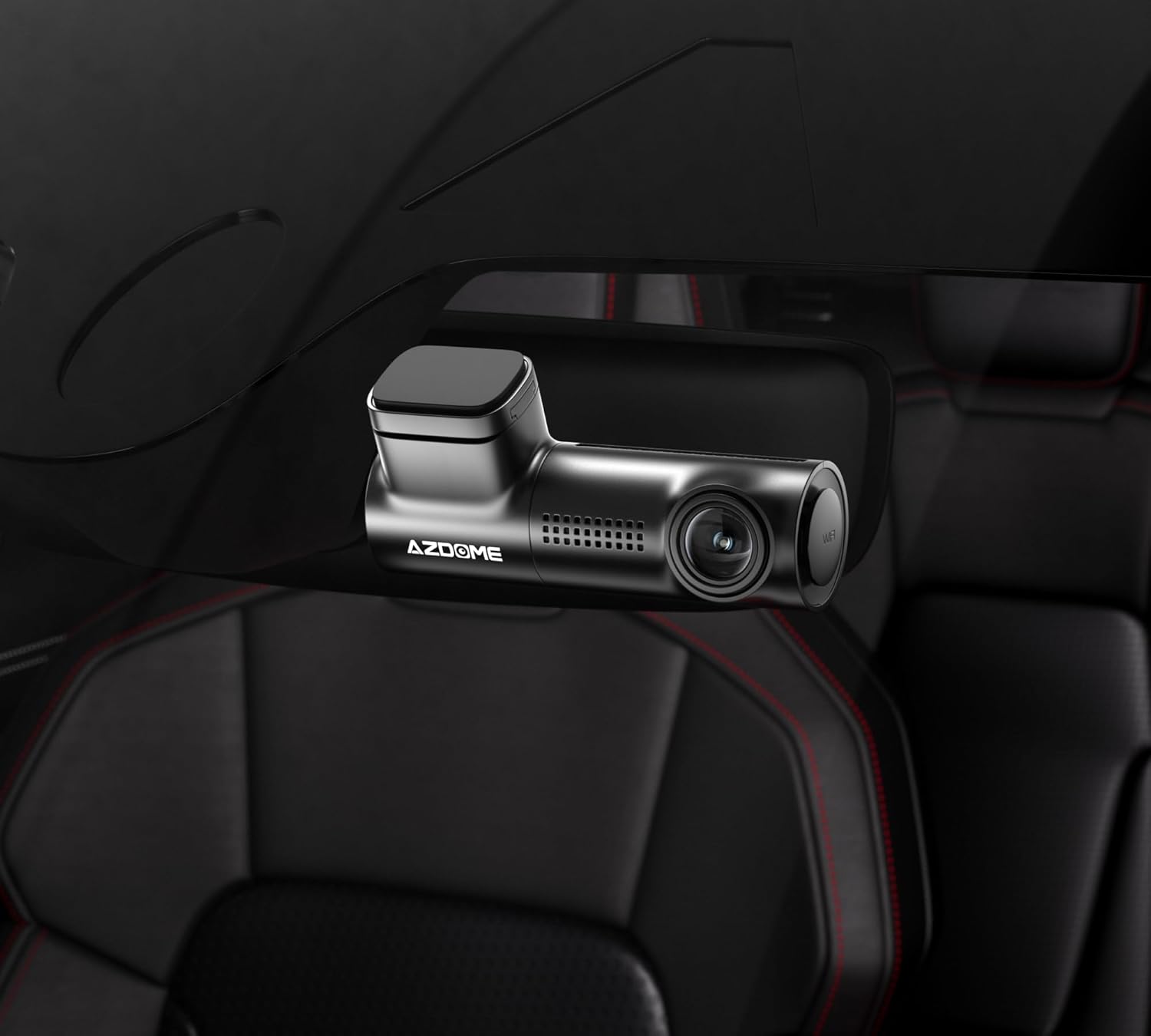 AZDOME M330 Dash Cam with power cable connected