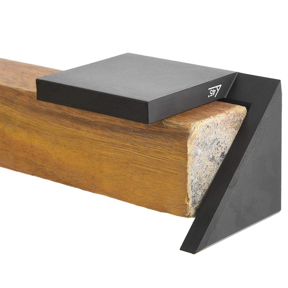 Vikye Scriber di disegno, lega di alluminio nera Angolo centrale di 45 gradi per lavorazione del legno e decorazione