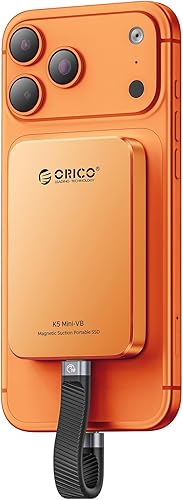 Miniatura 14 de ORICO SSD externo magnético de 1 TB, aleación de aluminio, hasta 2000 MB/s, 4K 120 Hz ProRes HDR Record and Store, unidad de estado sólido externa,