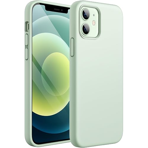 JETech Silicone Case for iPhone 12/12 Pro, Light Green