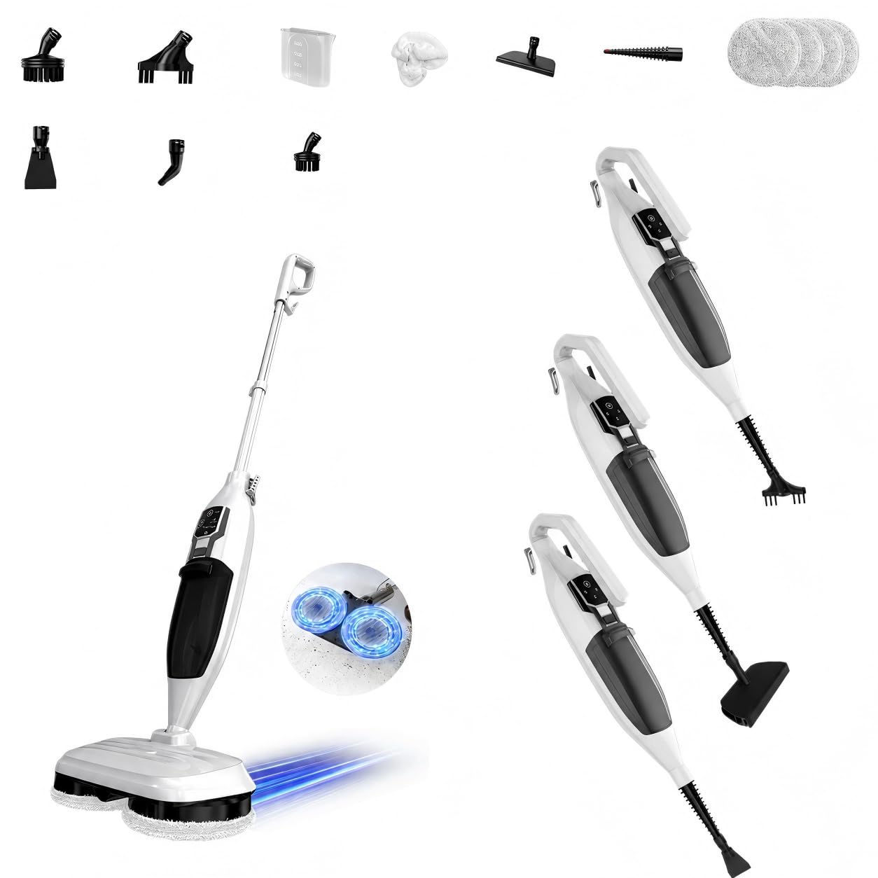 PUREBEAR 300°F Scrub & Steam Mop