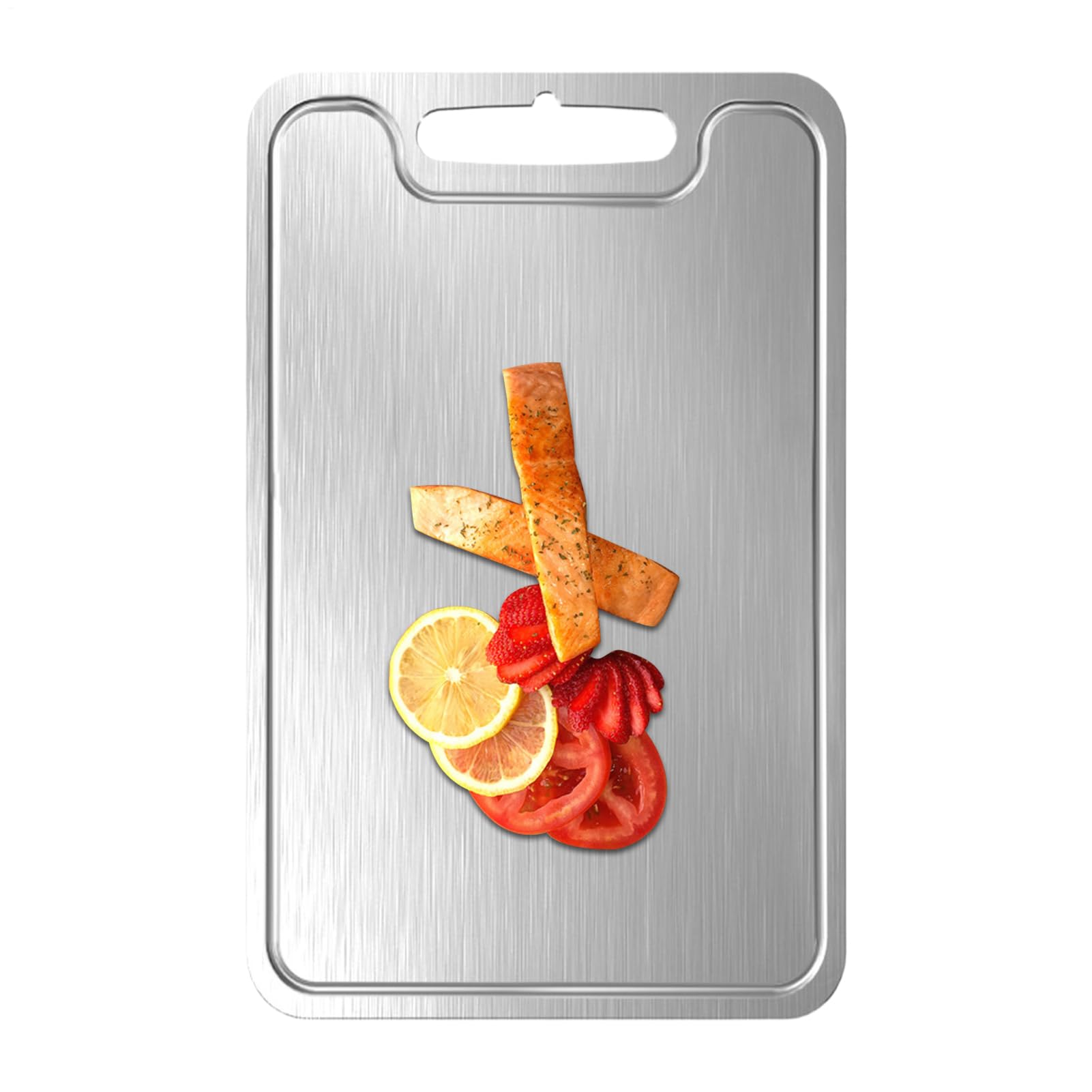 Titan-Schneidebrett – großes rutschfestes doppelseitiges Küchentablett für Fleisch, und | Kompaktes lebensmittelechtes Brett mit Saftrille für Zuhause, Grill, Restaurant und Wohnungsküche