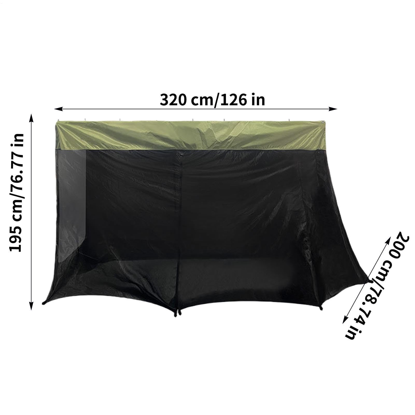 Tente de camping pour voiture – Auvent imperméable anti-UV | 326 x 198 x 190 cm | Tente coupe-vent pour hayon de voiture | Pour randonnée, voyage, pêche, activités de plein air, véhicule, camion