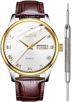 Watch for Men Stainless Steel Business Dress Analog Quartz Men Watch Large Face Day Waterproof Luminous Classic Wrist Watch