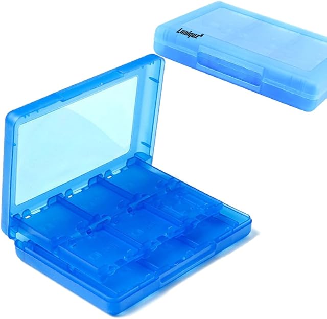 Luniquz 28-in-1 Game Card Case Holder for Nintendo New 3DS / 3DS / Dsi / Dsi XL / Dsi LL/ DS / DS Lite Cartridge Box /Blue