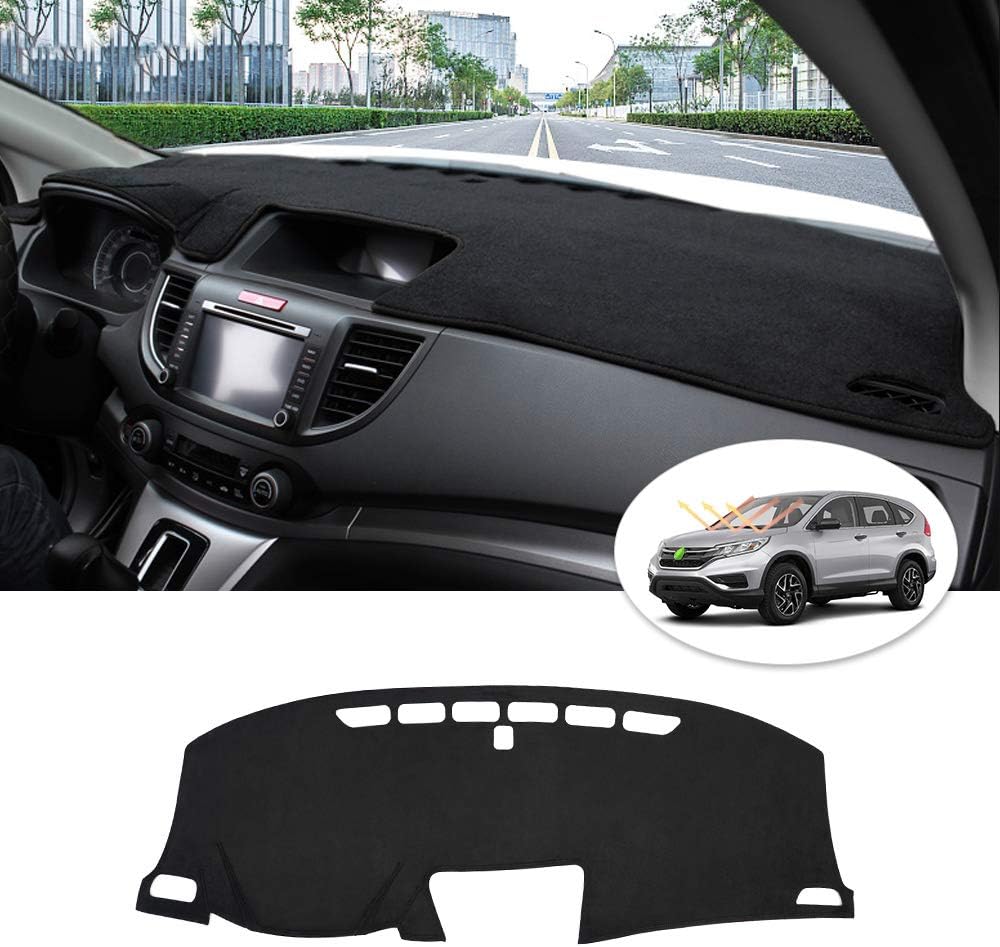 CARTIST Flannel Dashboard Cover for Honda CR-V 2012-2016 CRV Dash Cover Nonslip Dashboard Mat Protector Sunshade No Glare