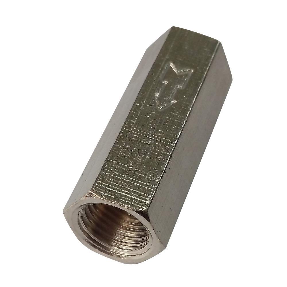 Valvola di ritegno aria femmina BSPP da 1/8" Ottone nichelato Unidirezionale Non ritorno CV1-1/8