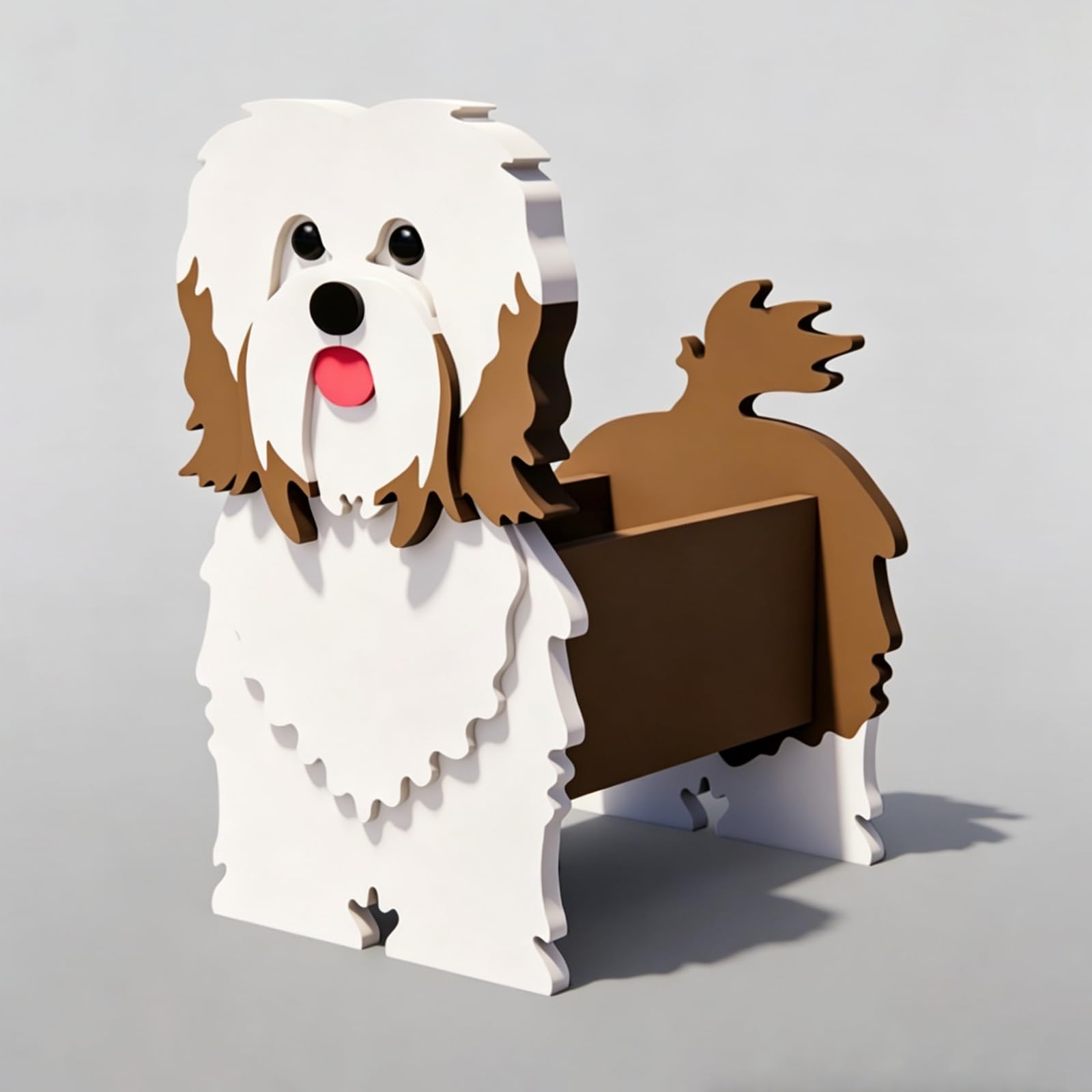 Hiiaodecor Creative PVC Dog Decoration Planters Havana Cute Animal Shape Bonsai Holder Art Planter Pot Suitable For Villa Indoor And Outdoor Plants Decorative Ornaments 16.93 * 9.84in