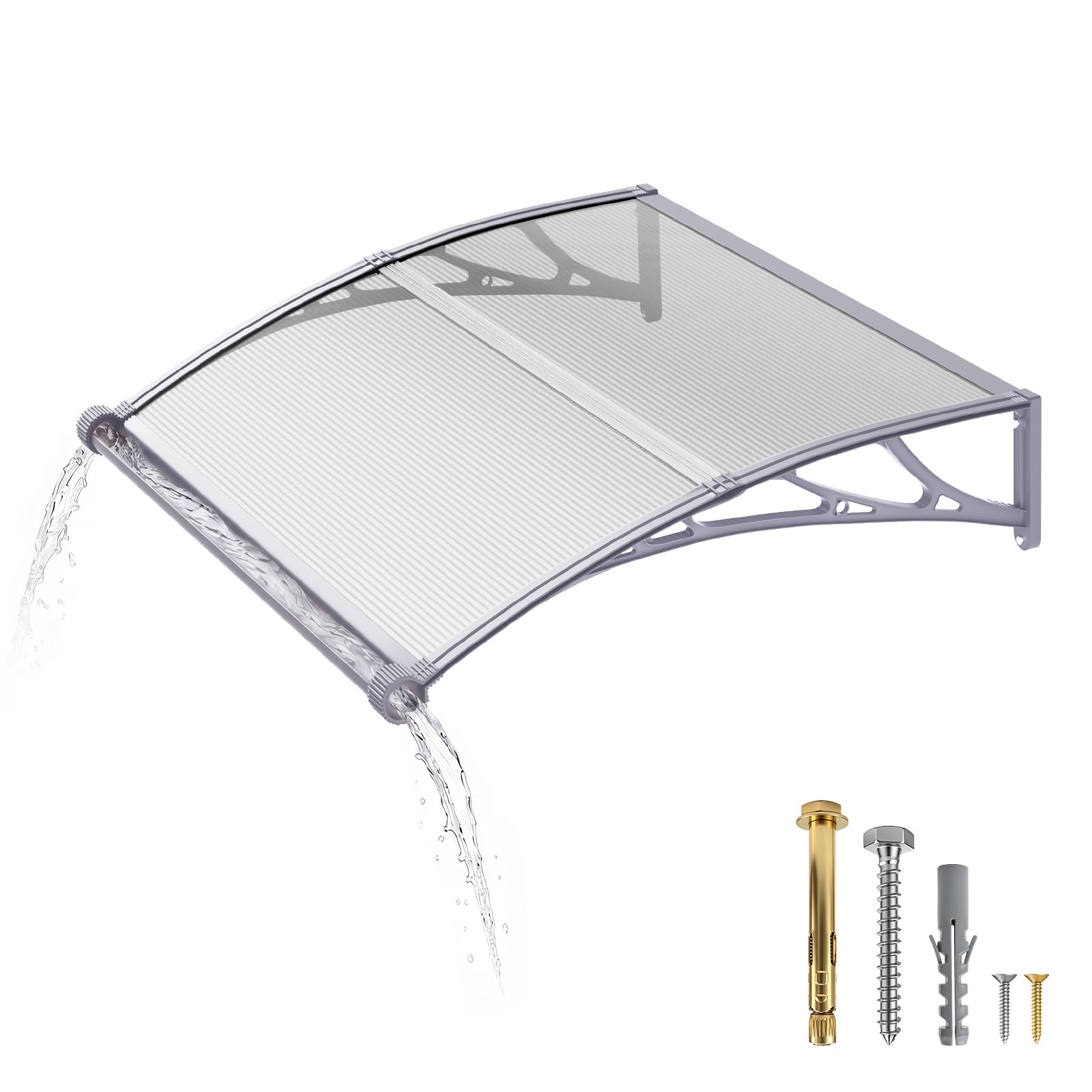 Door Canopy Outdoor 150x80cm UV & Rain Proof Roofing Canopies for Porch
