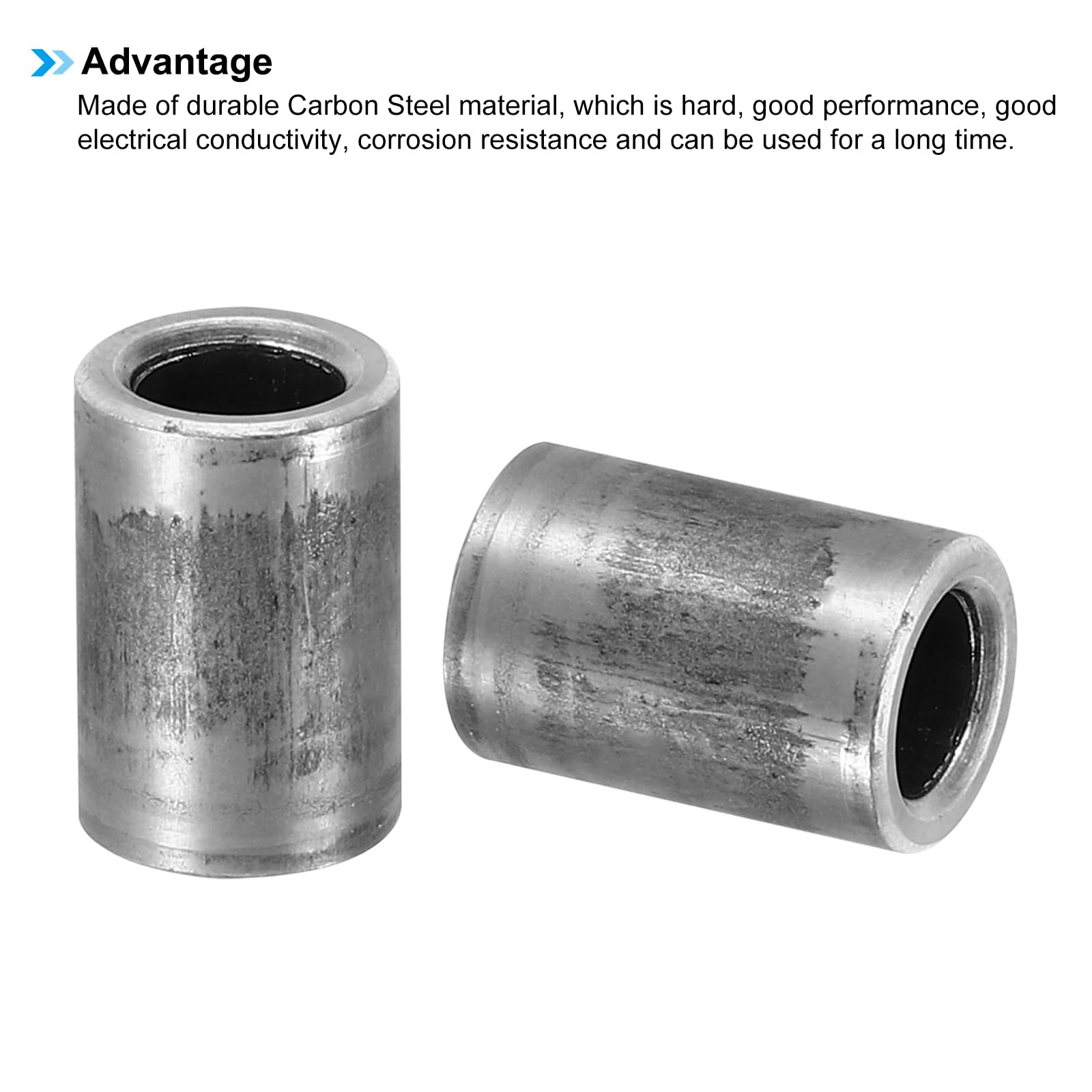 PATIKIL M6 Steel Spacers, 12 Pcs Metal Spacers Steel 6mm ID x 10mm OD x 15mm L Carbon Steel Spacer Screw Standoff Round for 1/4in or M6 Screw Bolts - Image 4