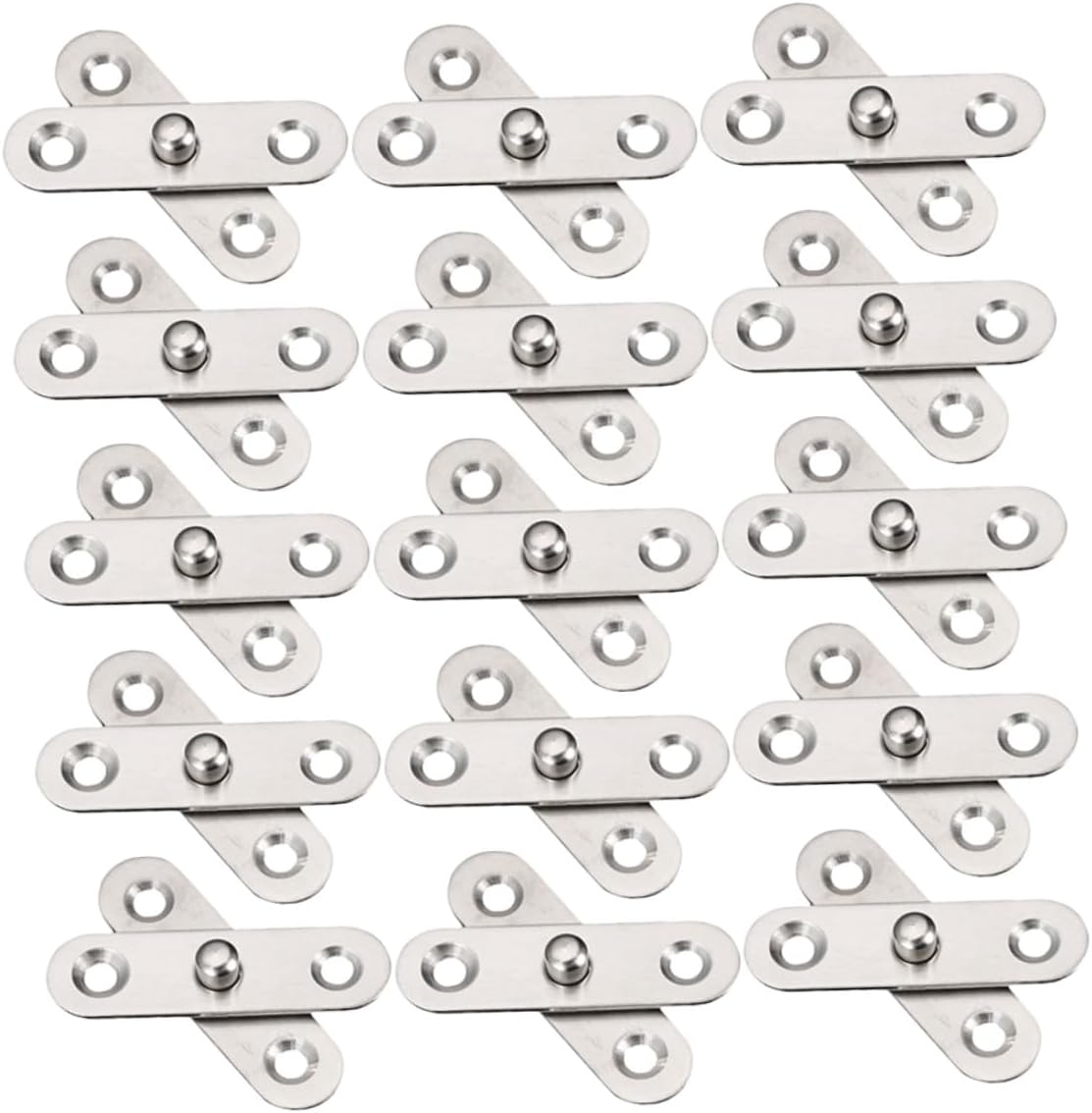 VILLCASE 40pcs Rotating Pivot Door Hinges Hidden Stainless Steel Furniture Hinges Smooth Rotation Upper Lower Shaft for Doors and Windows