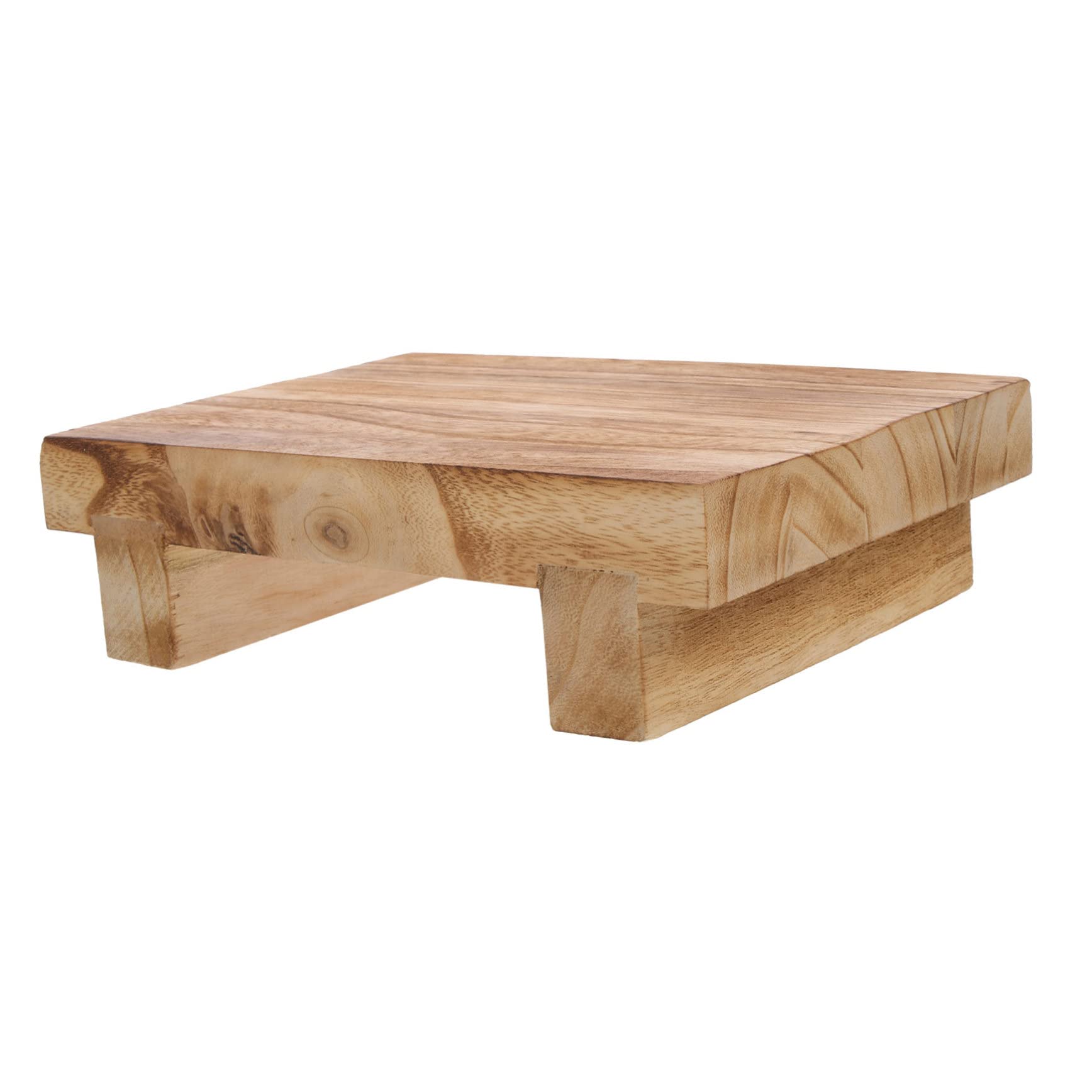 Tabouret bois brûlé support plantes décorative petit stable