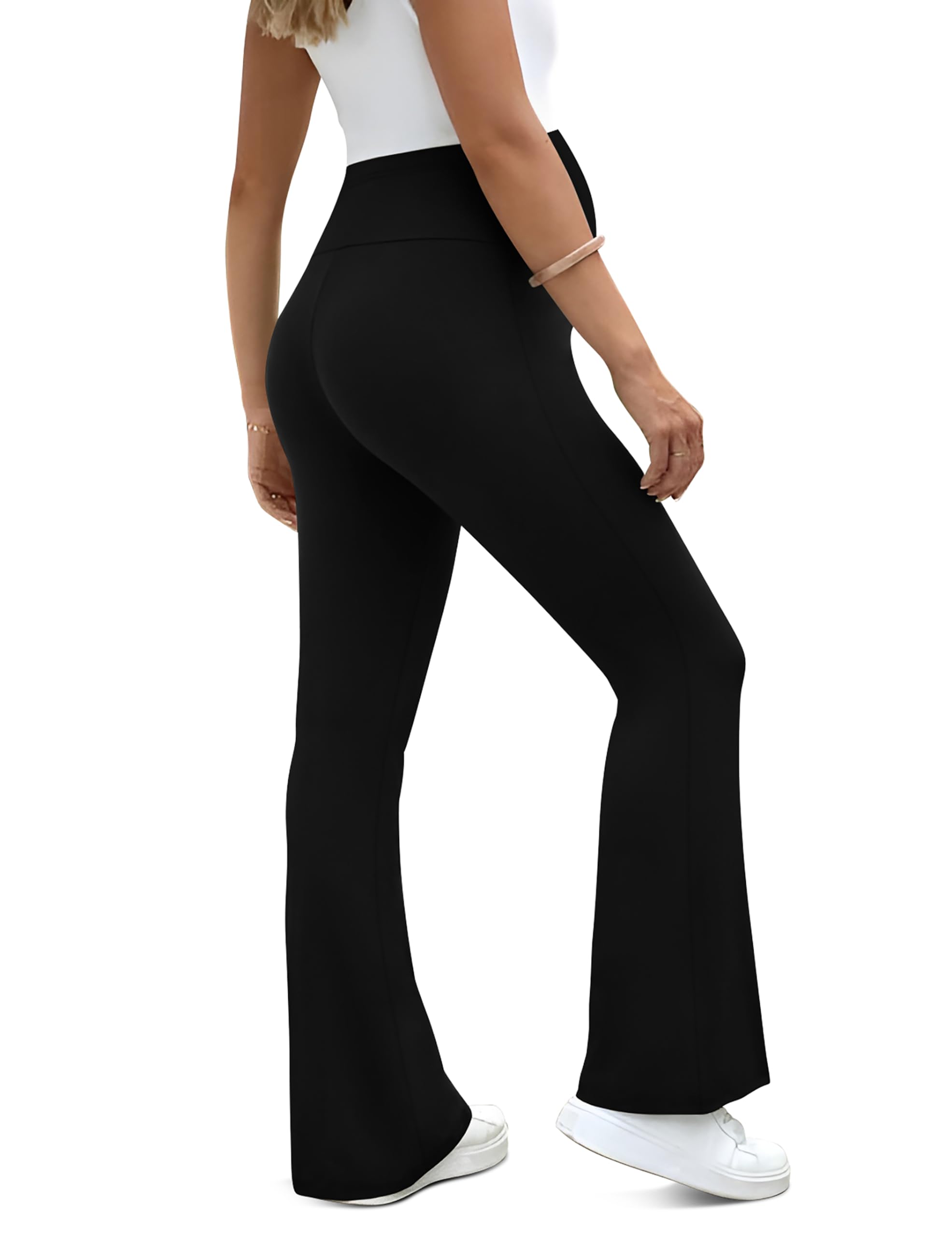 Leggings acampanados de maternidad sobre el vientre, suaves como la mantequilla, pantalones acampanados para embarazo, yoga, casual
